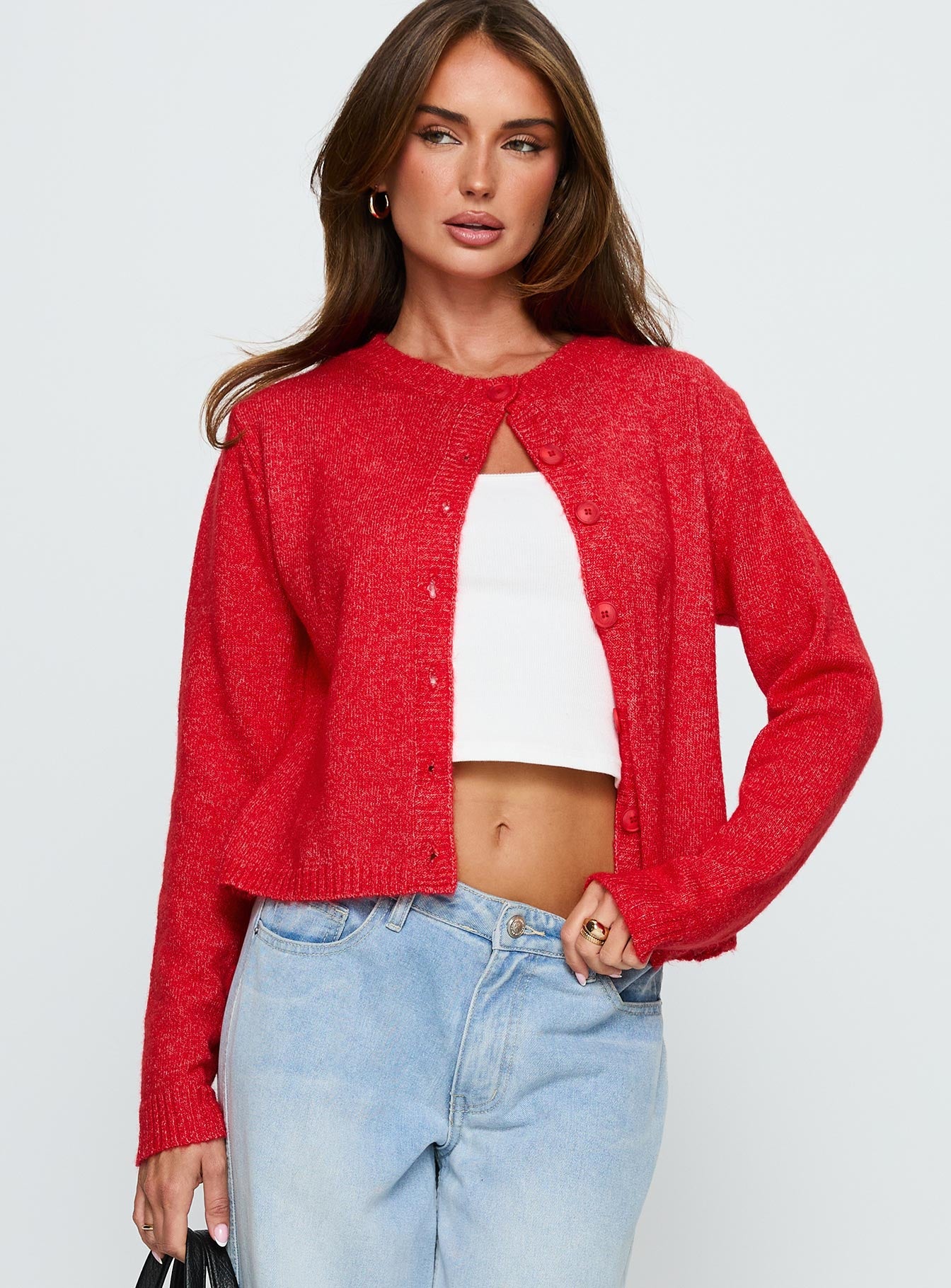 Denmark Cardigan Red-Vipp Girl