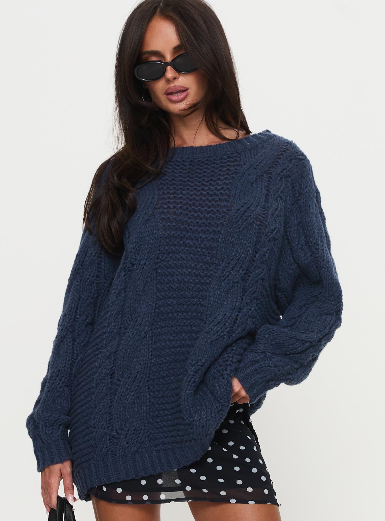 Gabrieal Knit Sweater Navy-Vipp Girl
