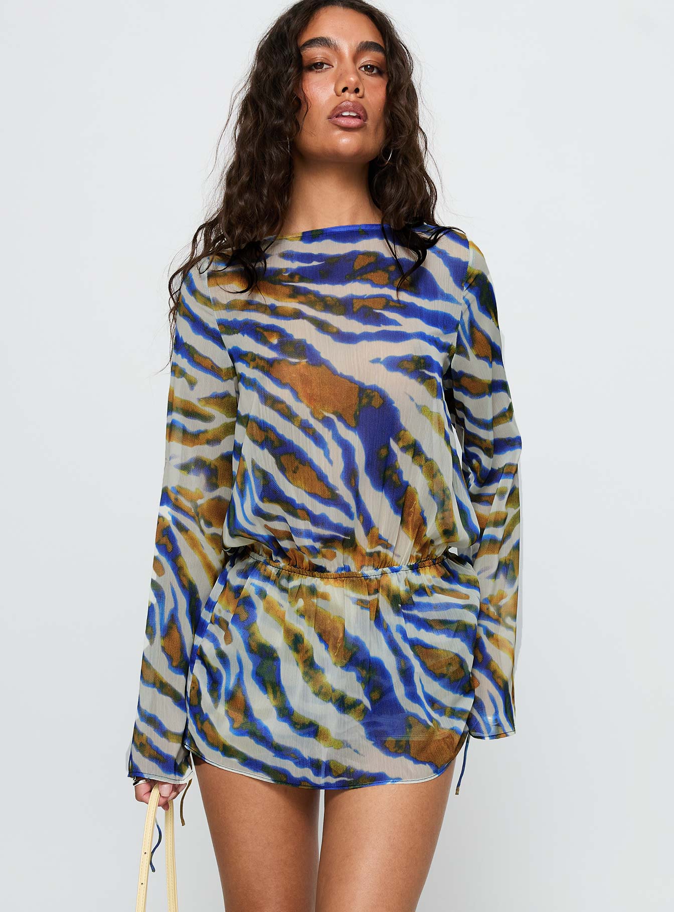 Get Closer Backless Romper Blue Zebra-Vipp Girl