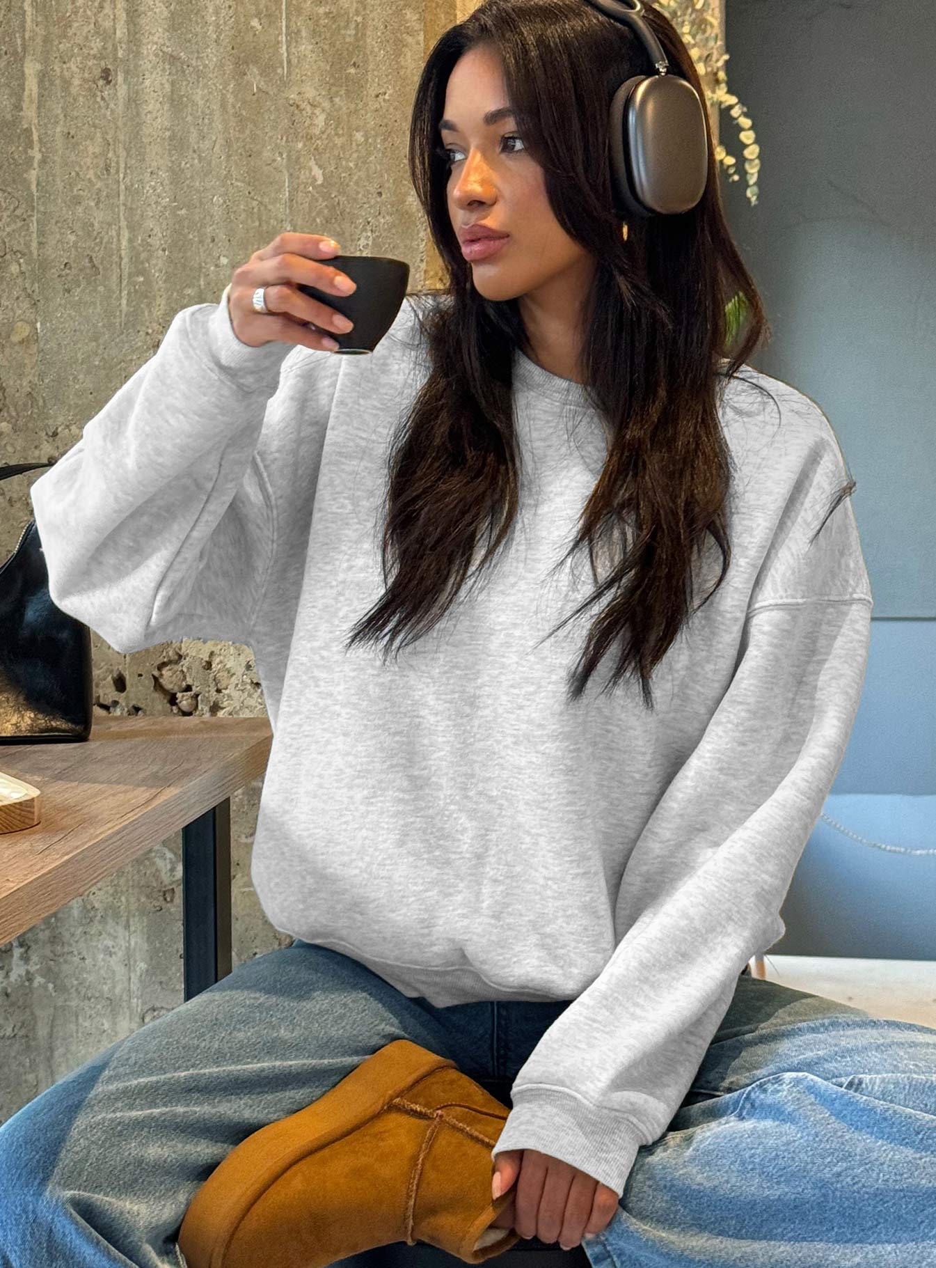 Charlotte Crewneck Sweatshirt Grey-Vipp Girl