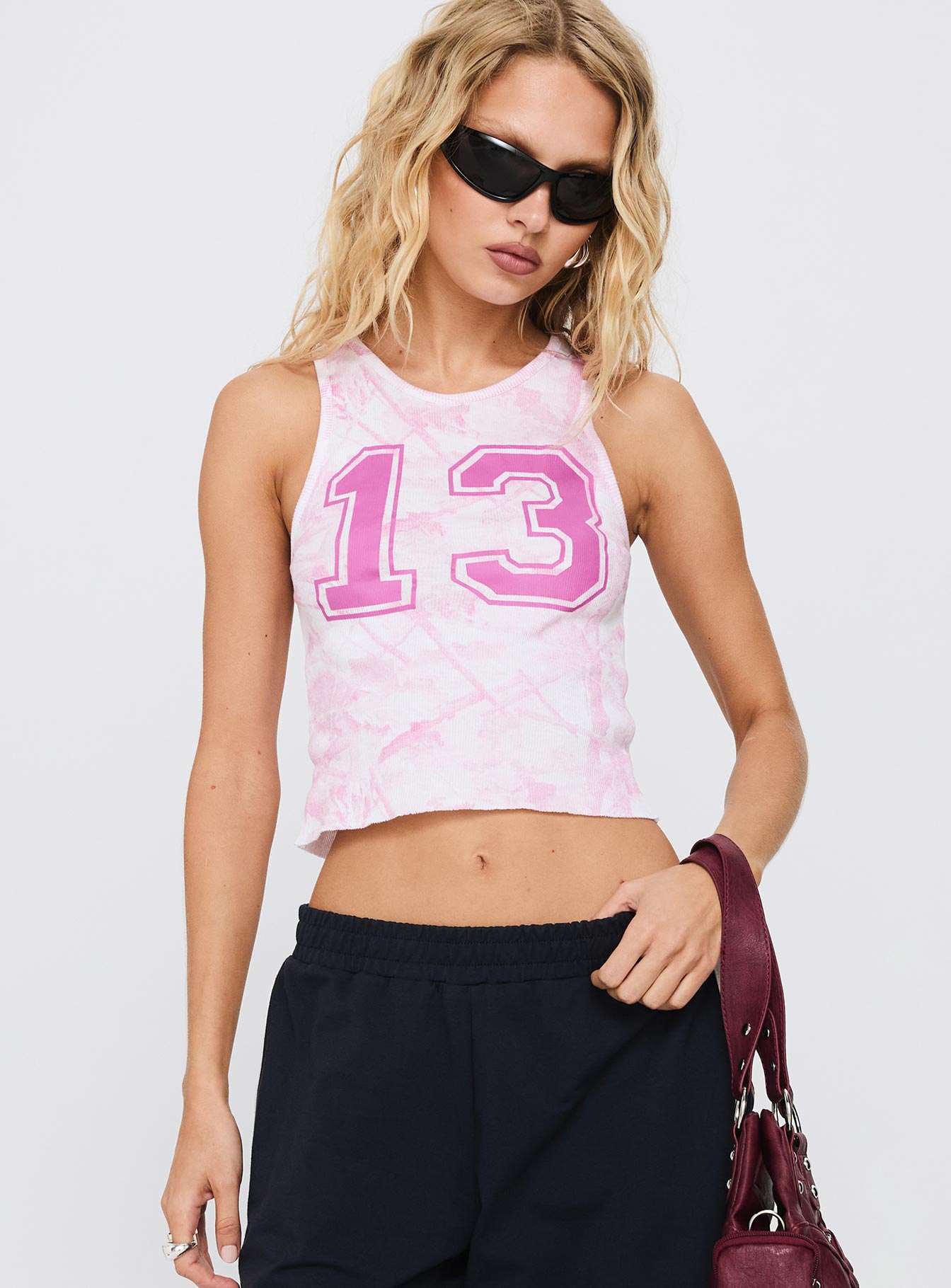 Lucky 13 Graphic Tank Purple-Vipp Girl