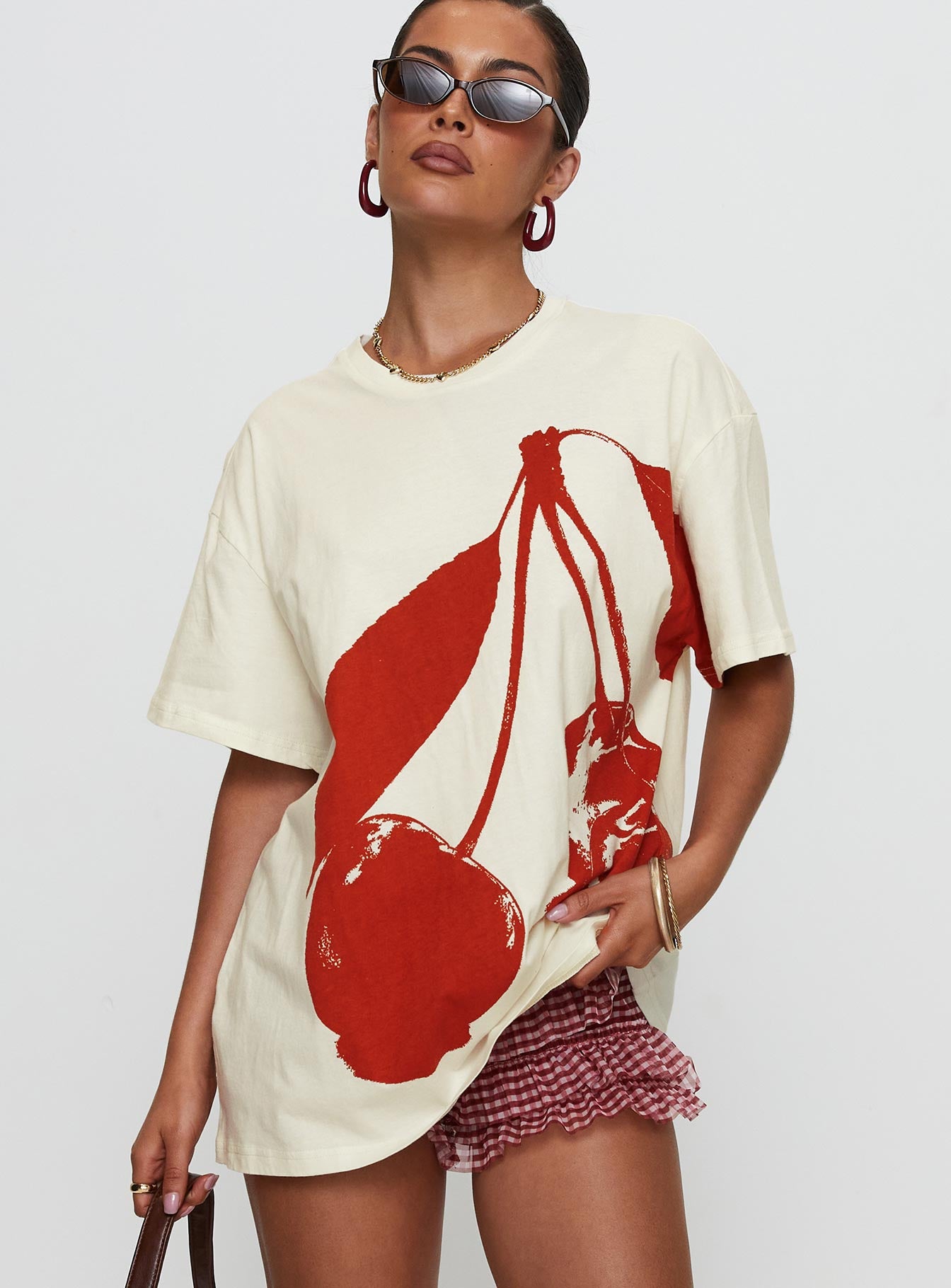 Cherrie Amore Oversized Tee White-Vipp Girl