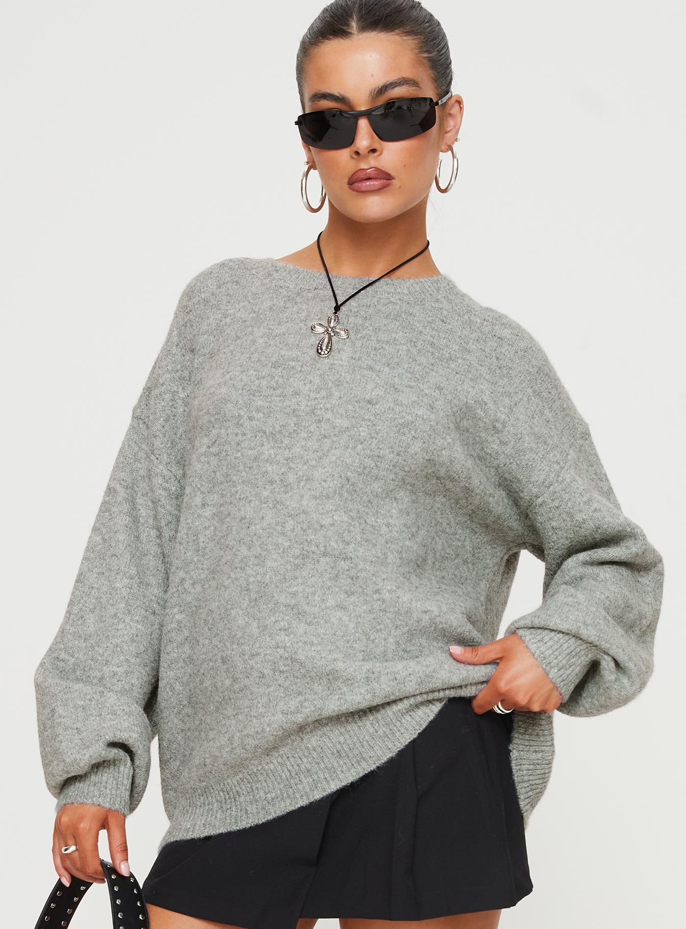 Ryanna Sweater Grey-Vipp Girl