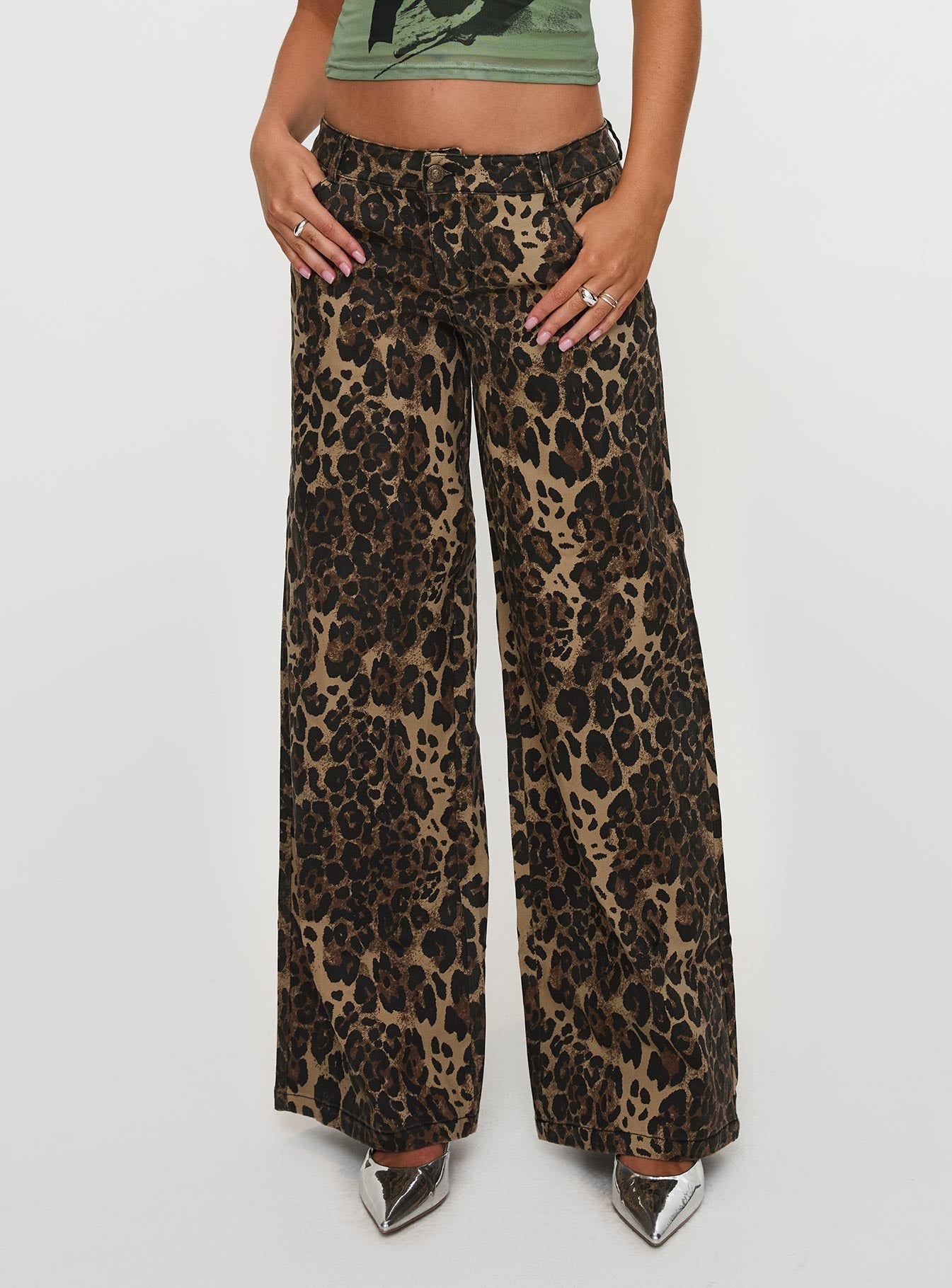 Pantar Low Rise Pants Leopard-Vipp Girl