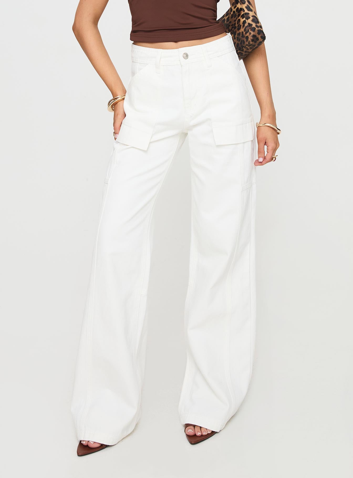 Chad Cargo Jeans White Denim-Vipp Girl