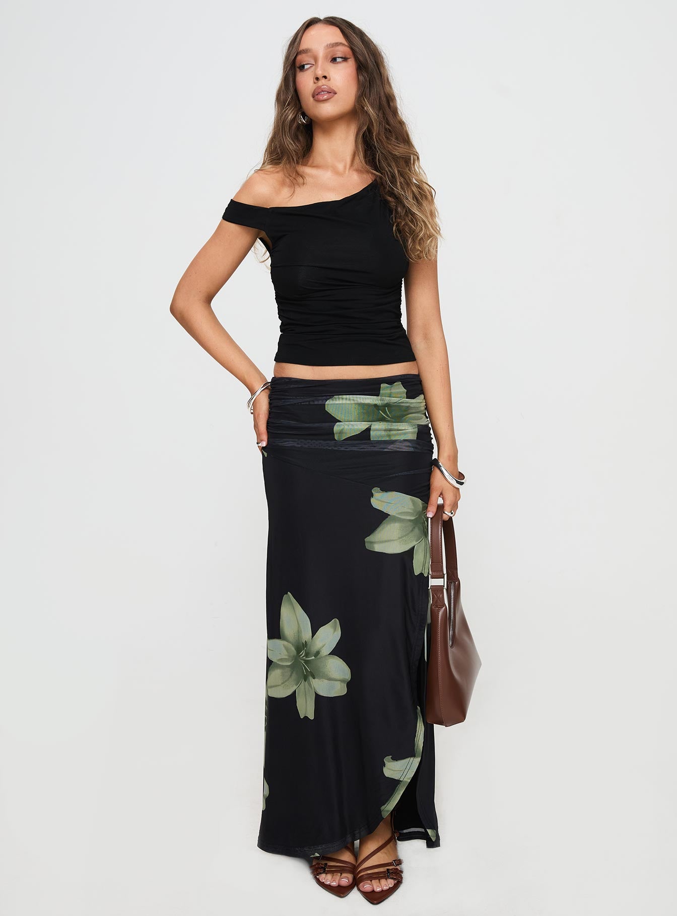 Cooperi Maxi Skirt Black Floral-Vipp Girl