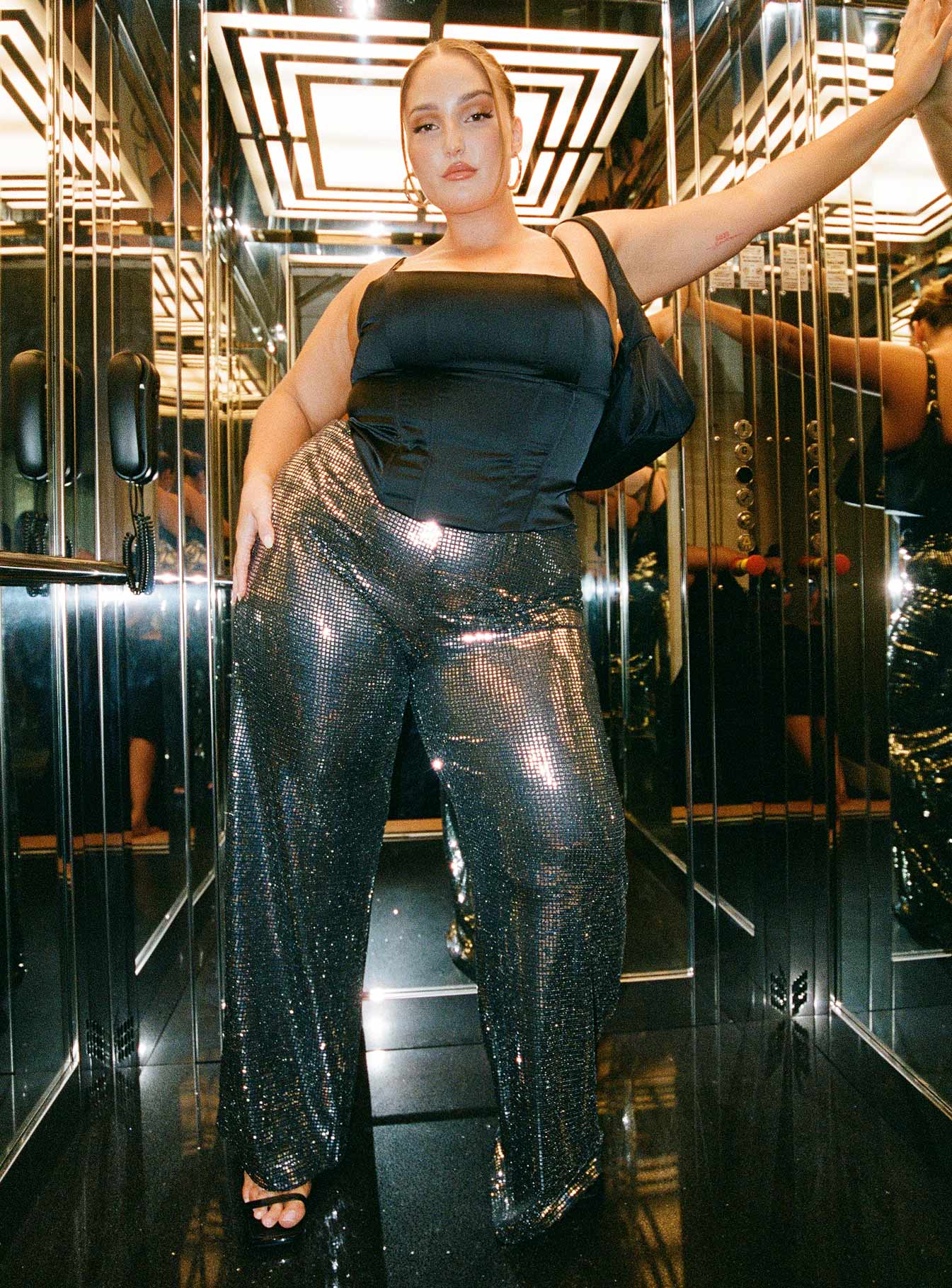 Nemara Pants Black / Silver Curve-Vipp Girl