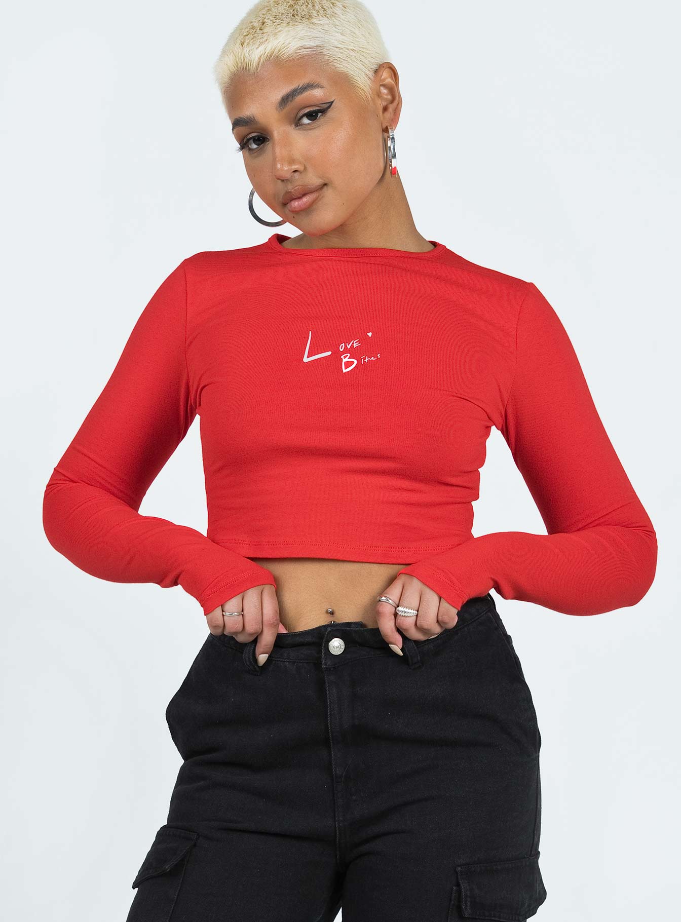 Love Bites Long Sleeve Top Red-Vipp Girl