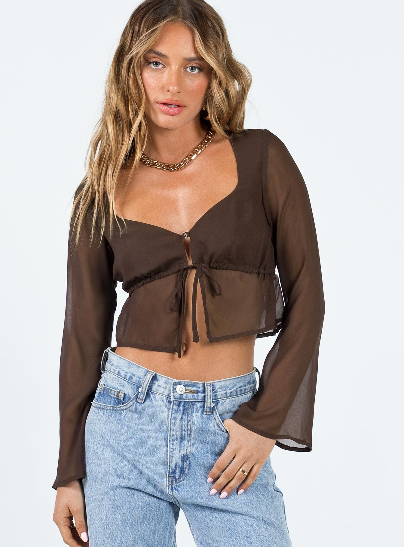 Kenney Long Sleeve Top Brown-Vipp Girl