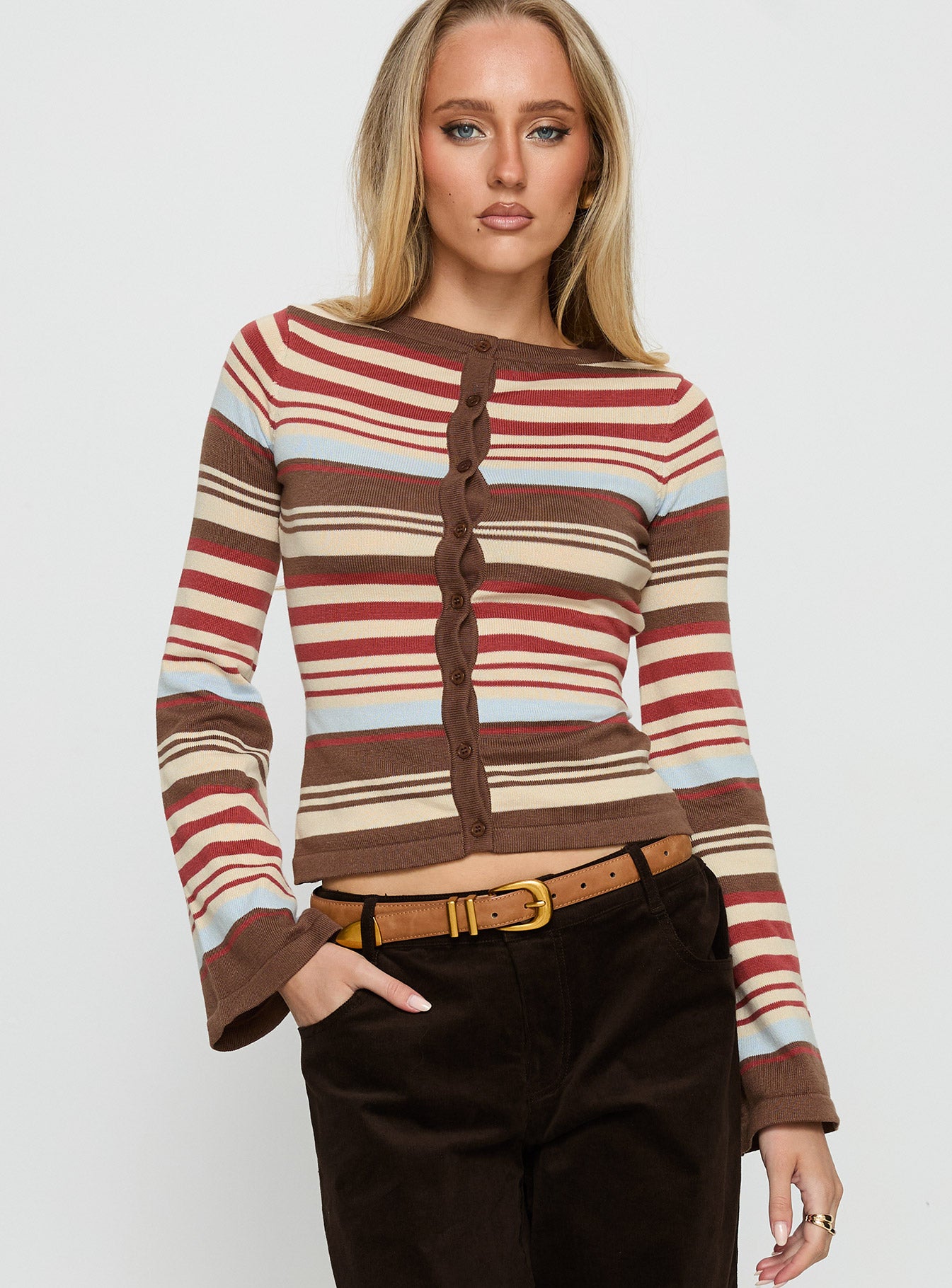 Milda Knit Cardigan Multi Stripe-Vipp Girl