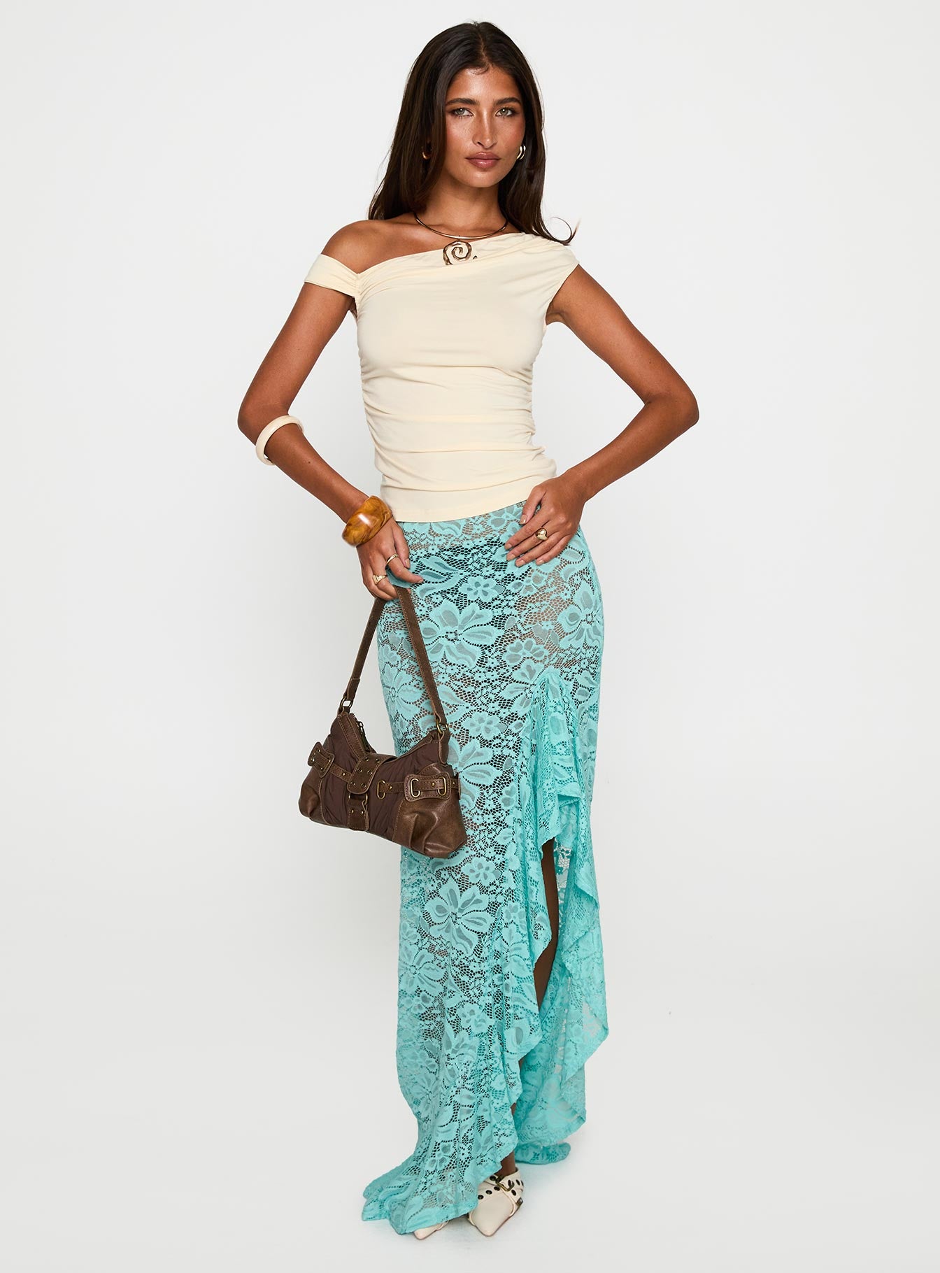 Bluemoon Lace Maxi Skirt Blue-Vipp Girl