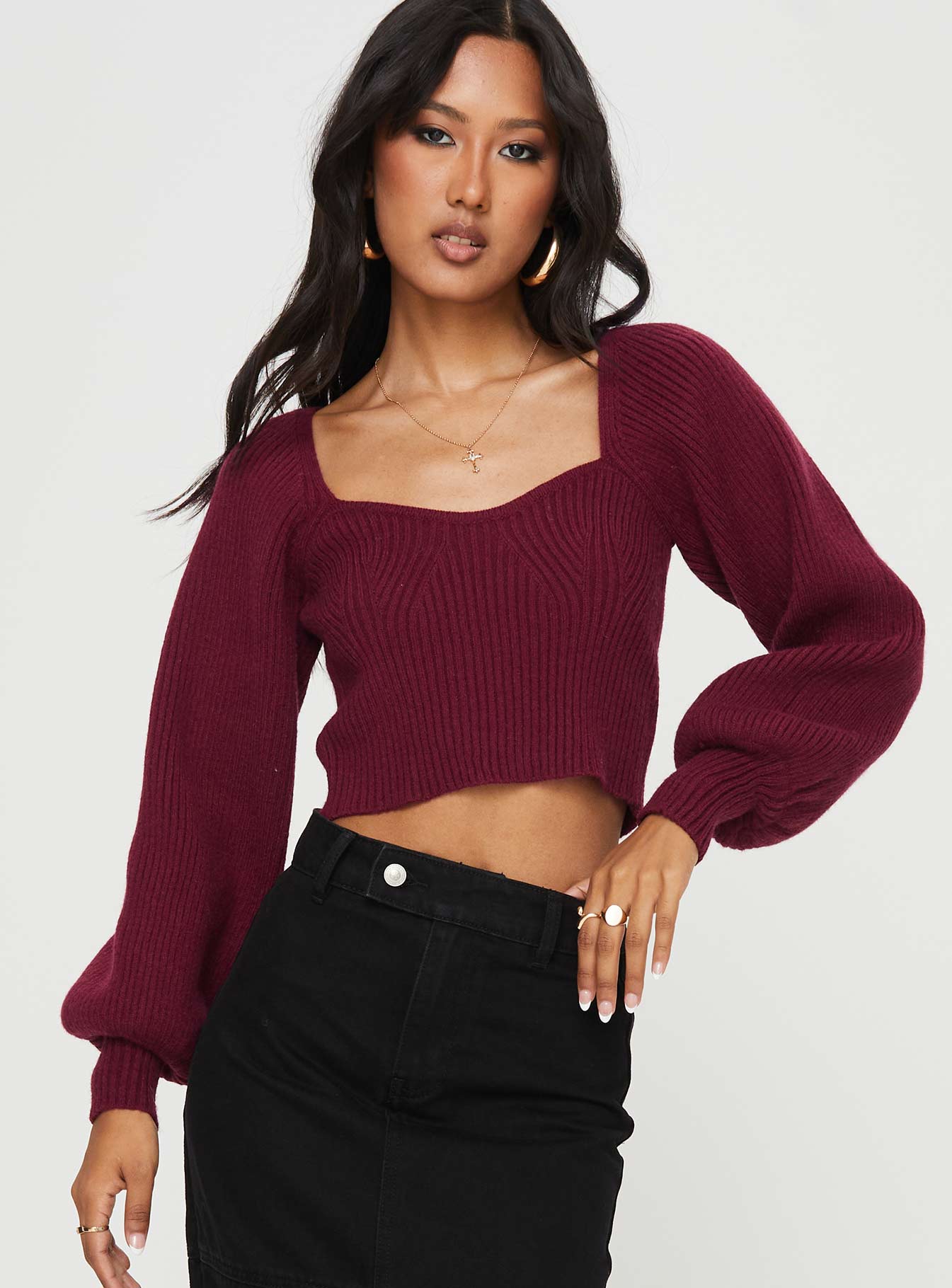Bohemia Sweater Burgundy-Vipp Girl