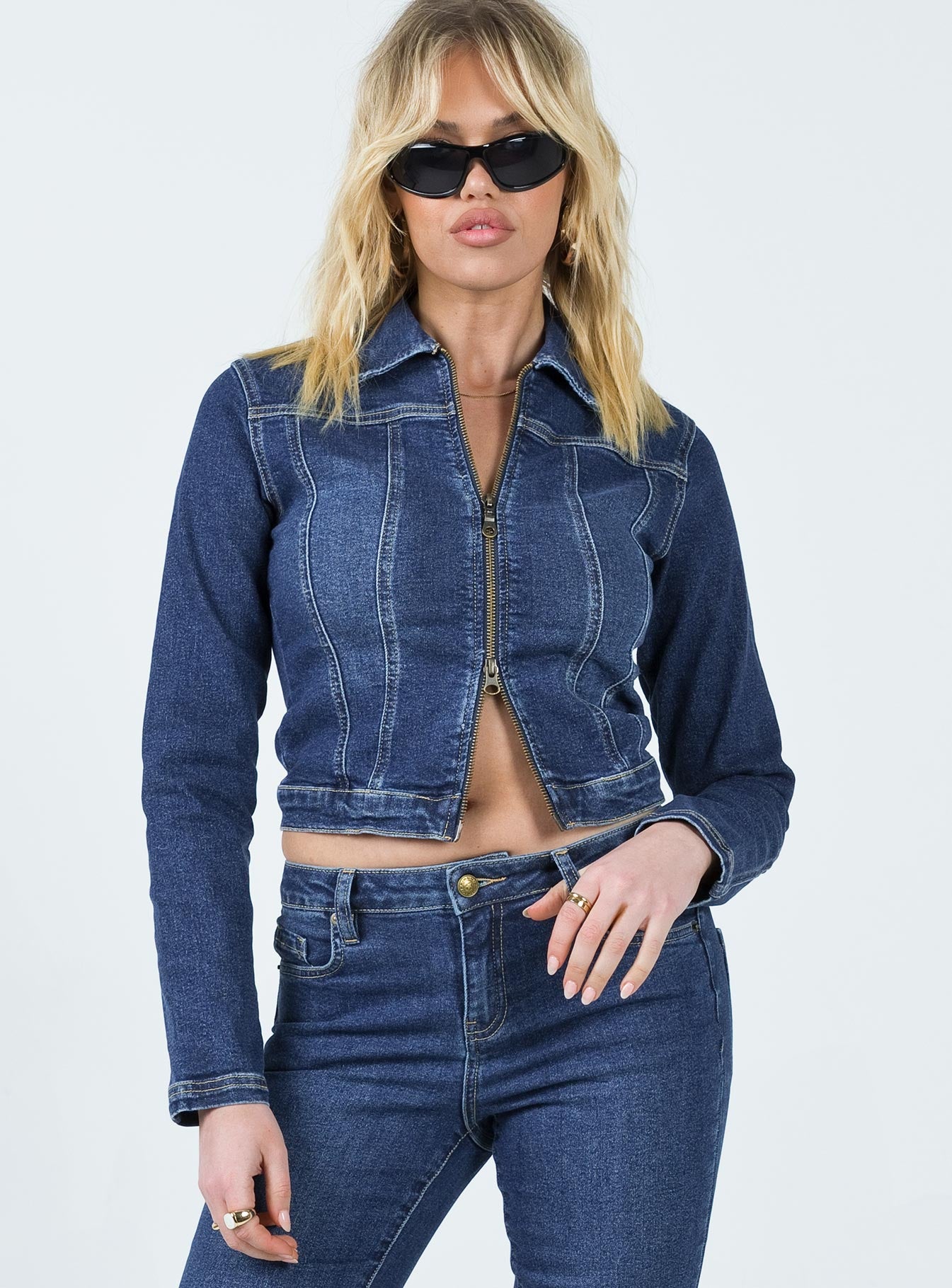 Korvi Denim Jacket Dark Blue-Vipp Girl