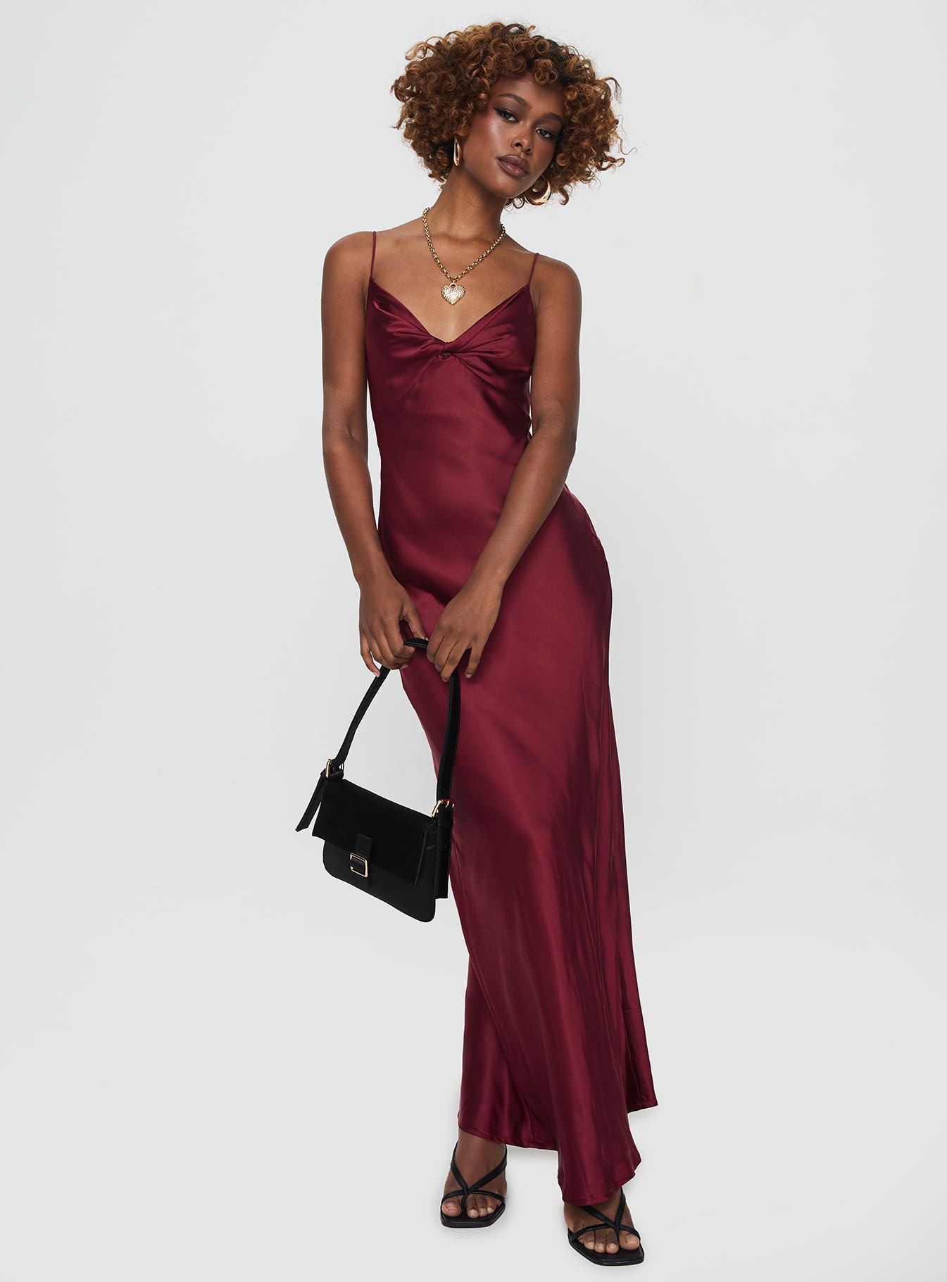 Marilyn Maxi Dress Wine-Vipp Girl