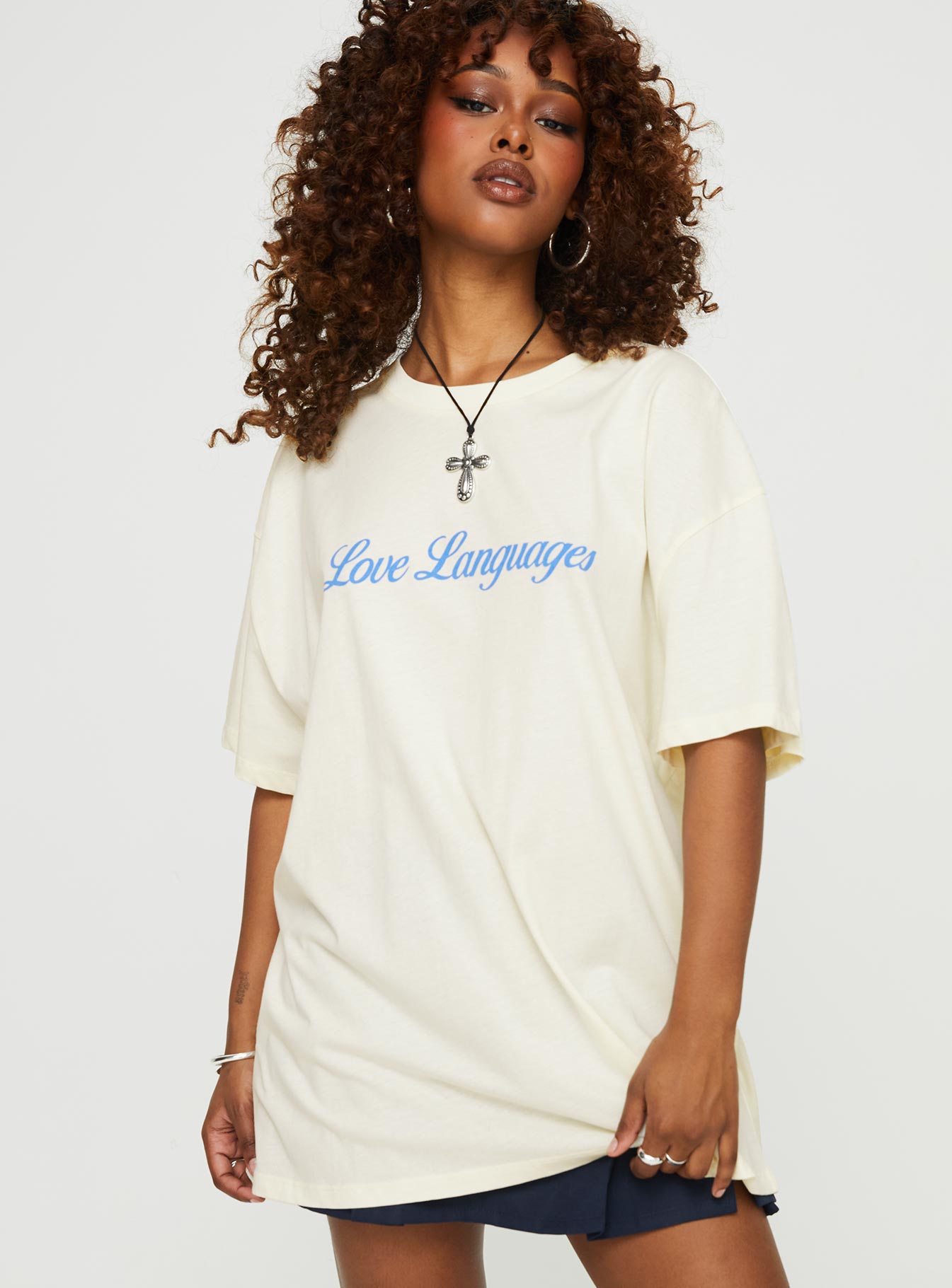 Love Languages Oversized Tee Yellow-Vipp Girl