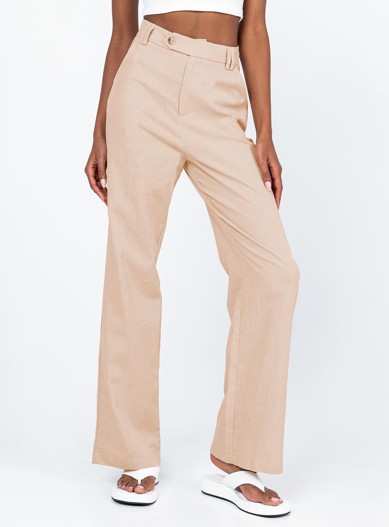 Lelo Linen Pants Beige-Vipp Girl