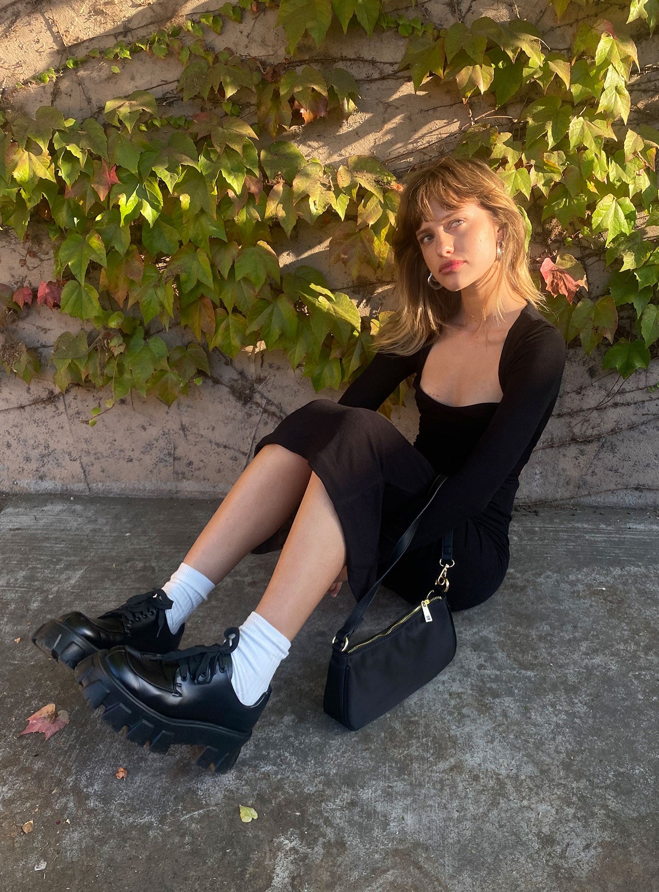 Nolan Midi Dress Black Tall-Vipp Girl