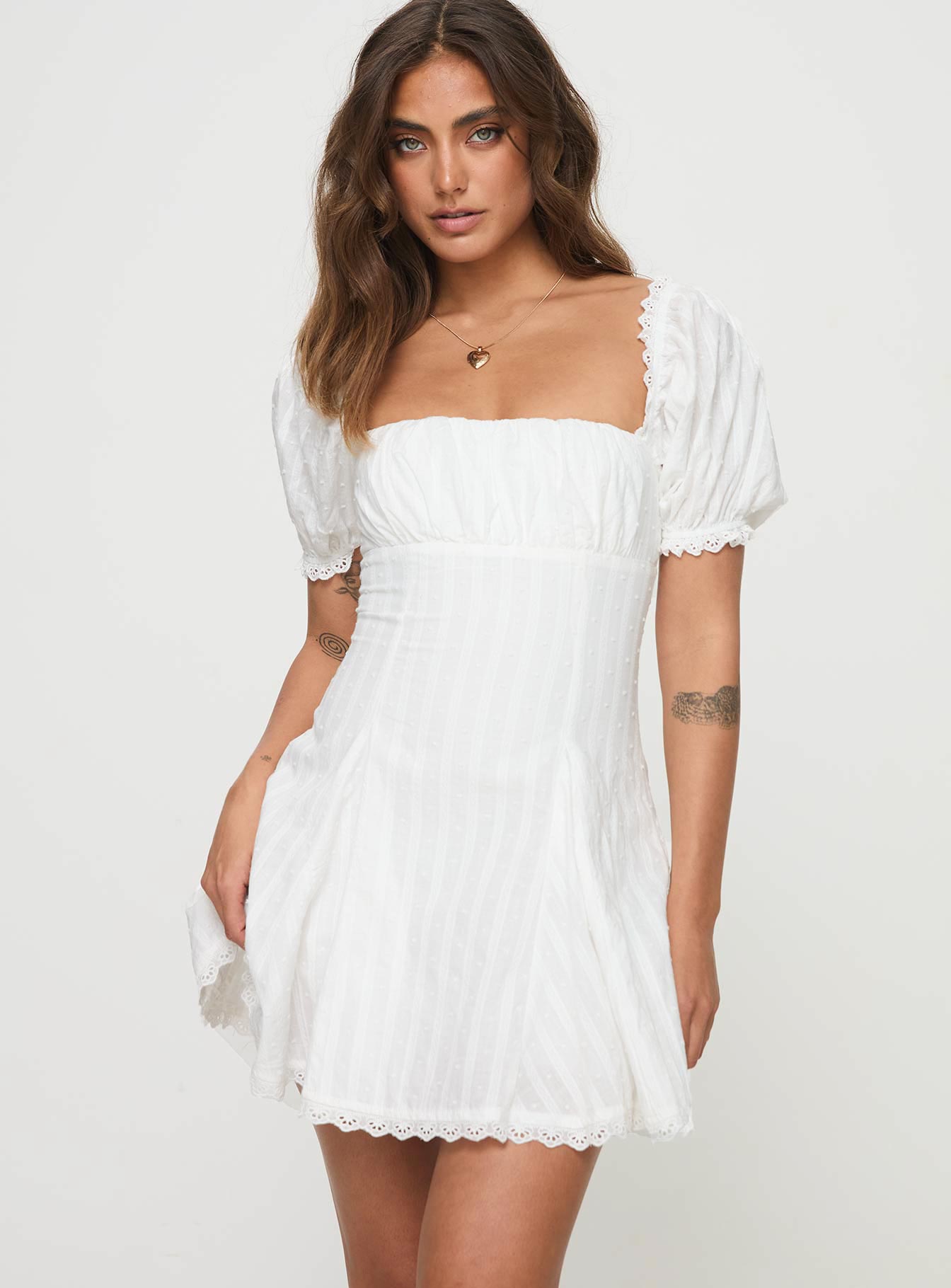 Rabatia Mini Dress White-Vipp Girl