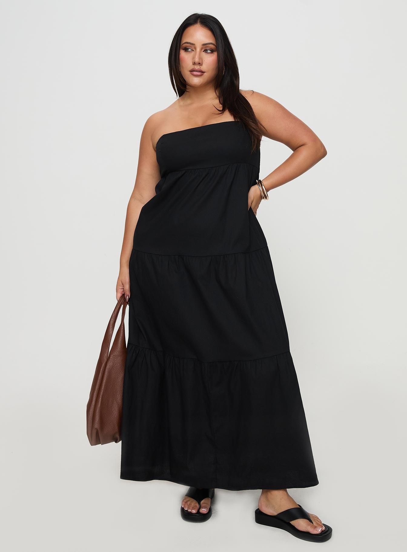 Osment Maxi Dress Black Curve-Vipp Girl