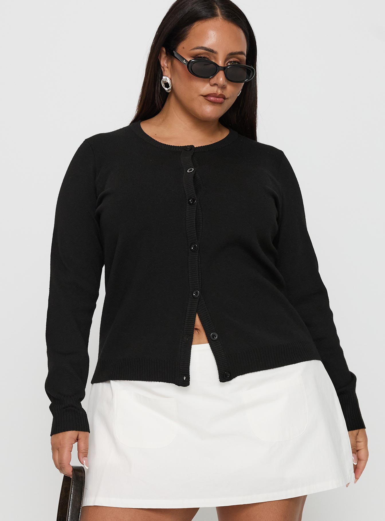 Lauraine Cardigan Black Curve-Vipp Girl