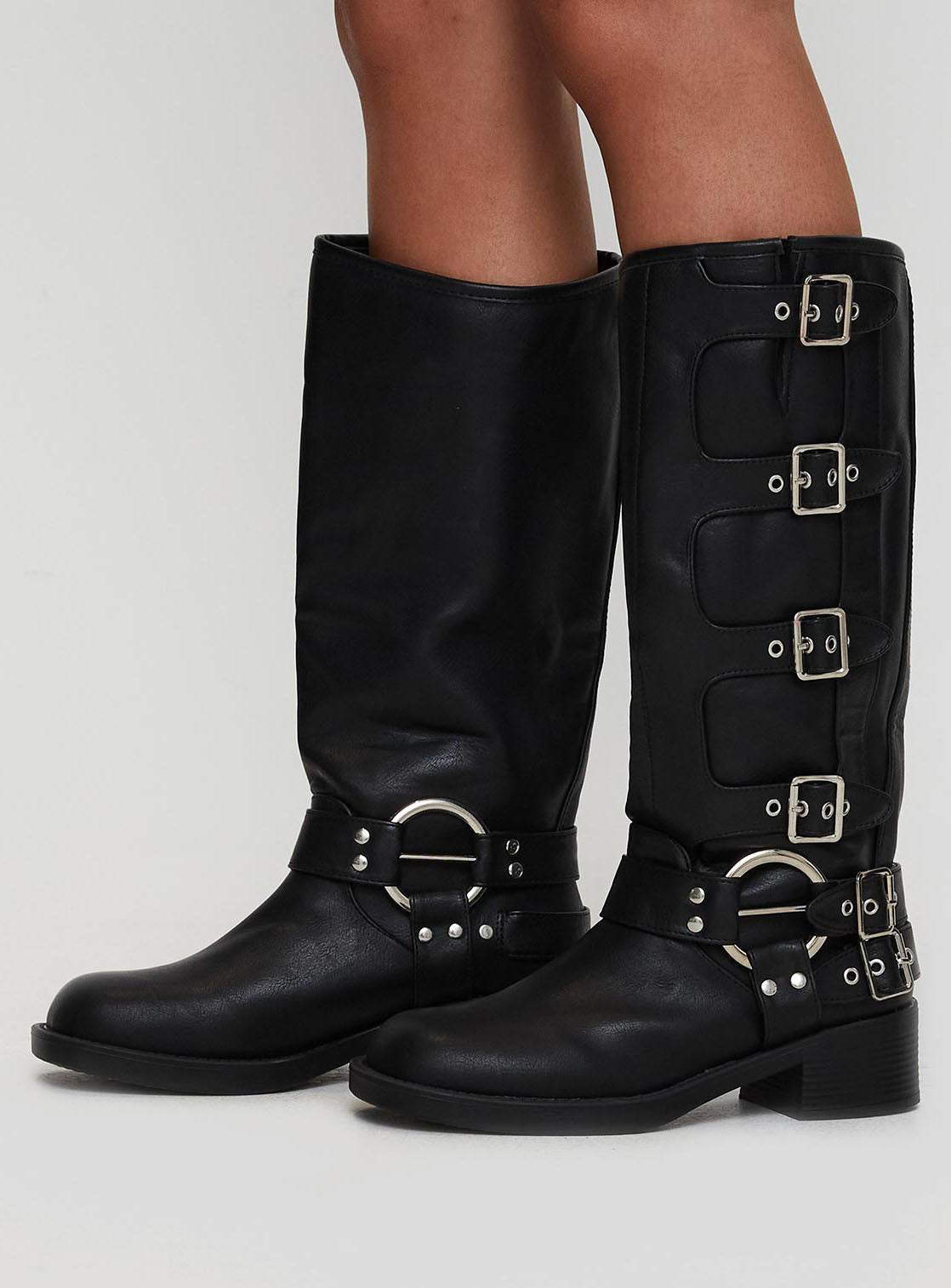 Buckle Down Boots Black-Vipp Girl