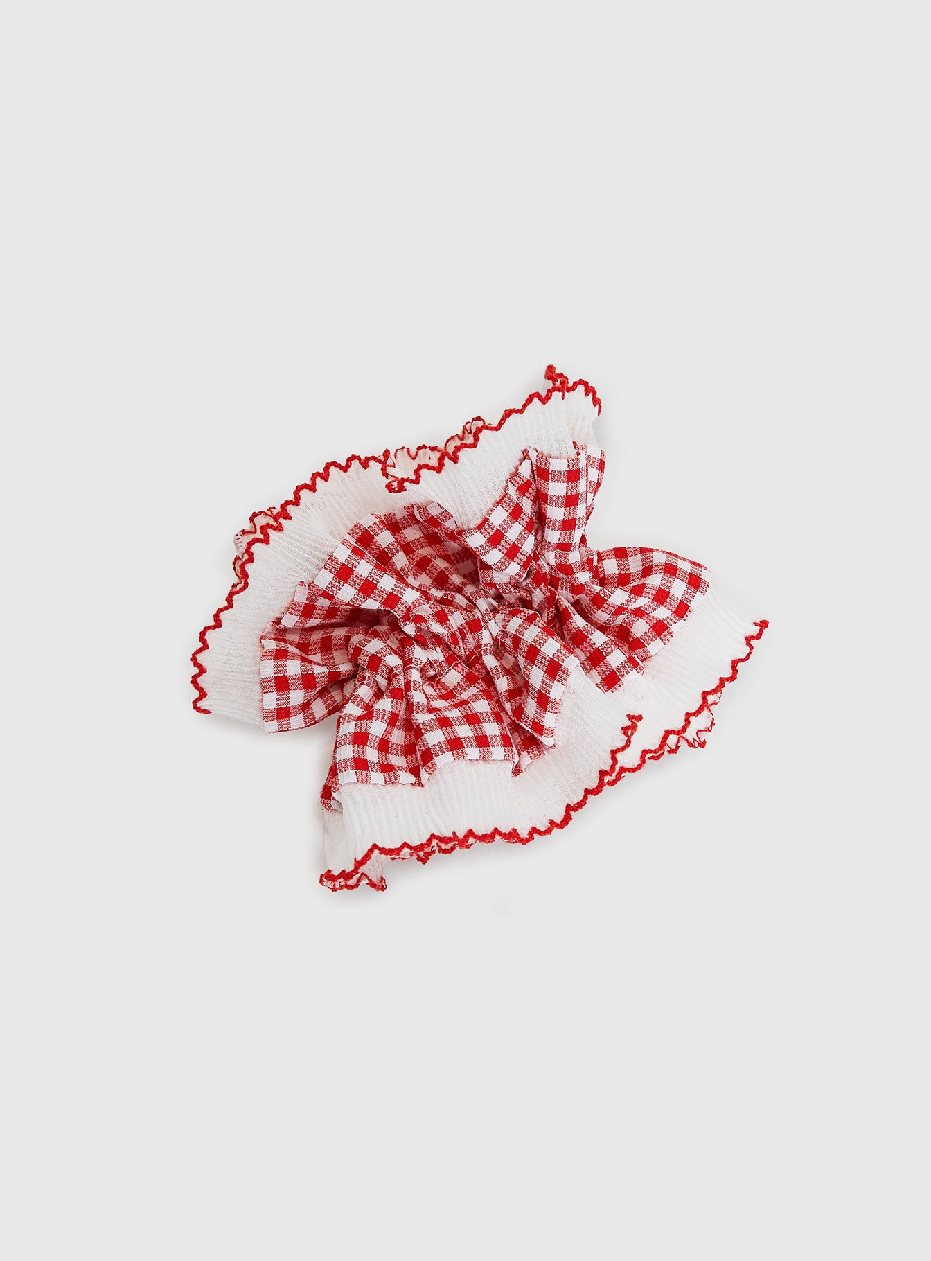 Downtown Scene Scrunchie Red Gingham-Vipp Girl