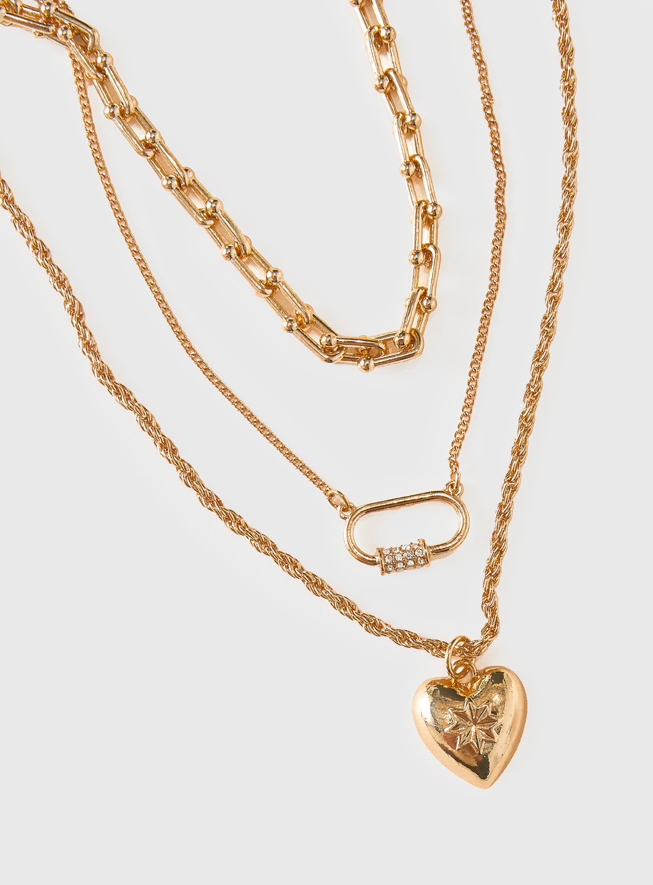 Double Date Layered Necklace Gold-Vipp Girl