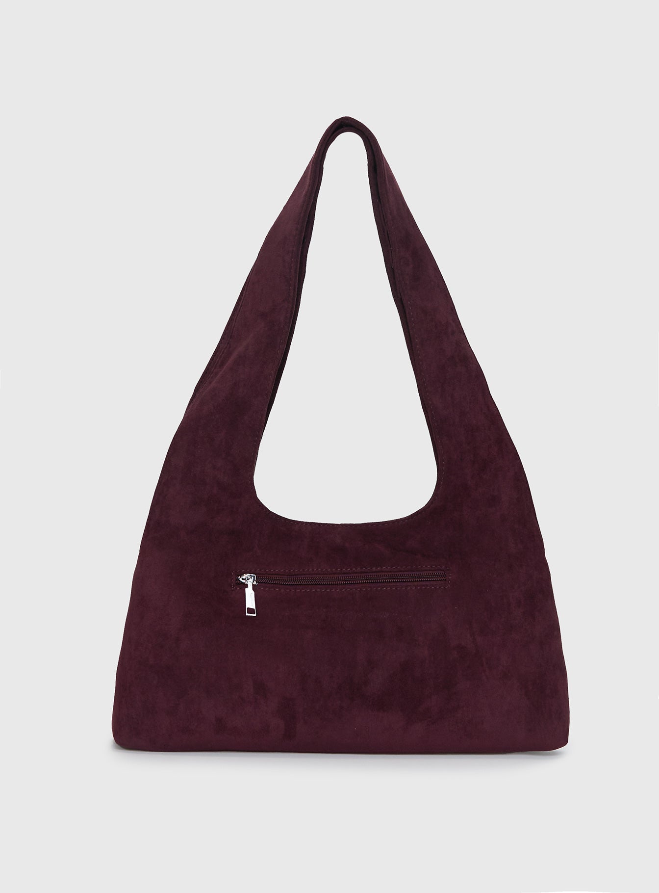 Lemoni Faux Suede Stud Bag Burgundy-Vipp Girl