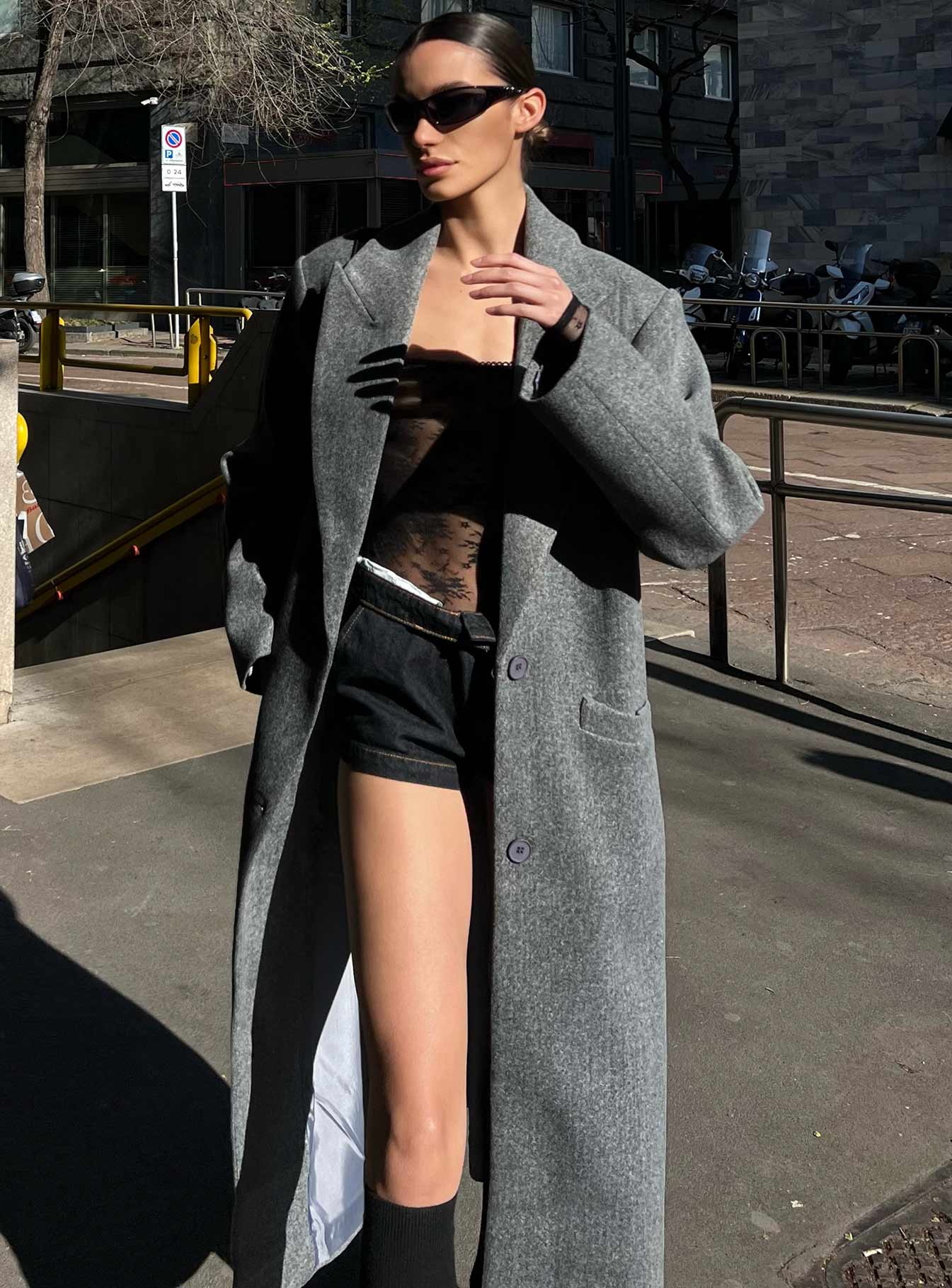 Olsen Coat Slate-Vipp Girl