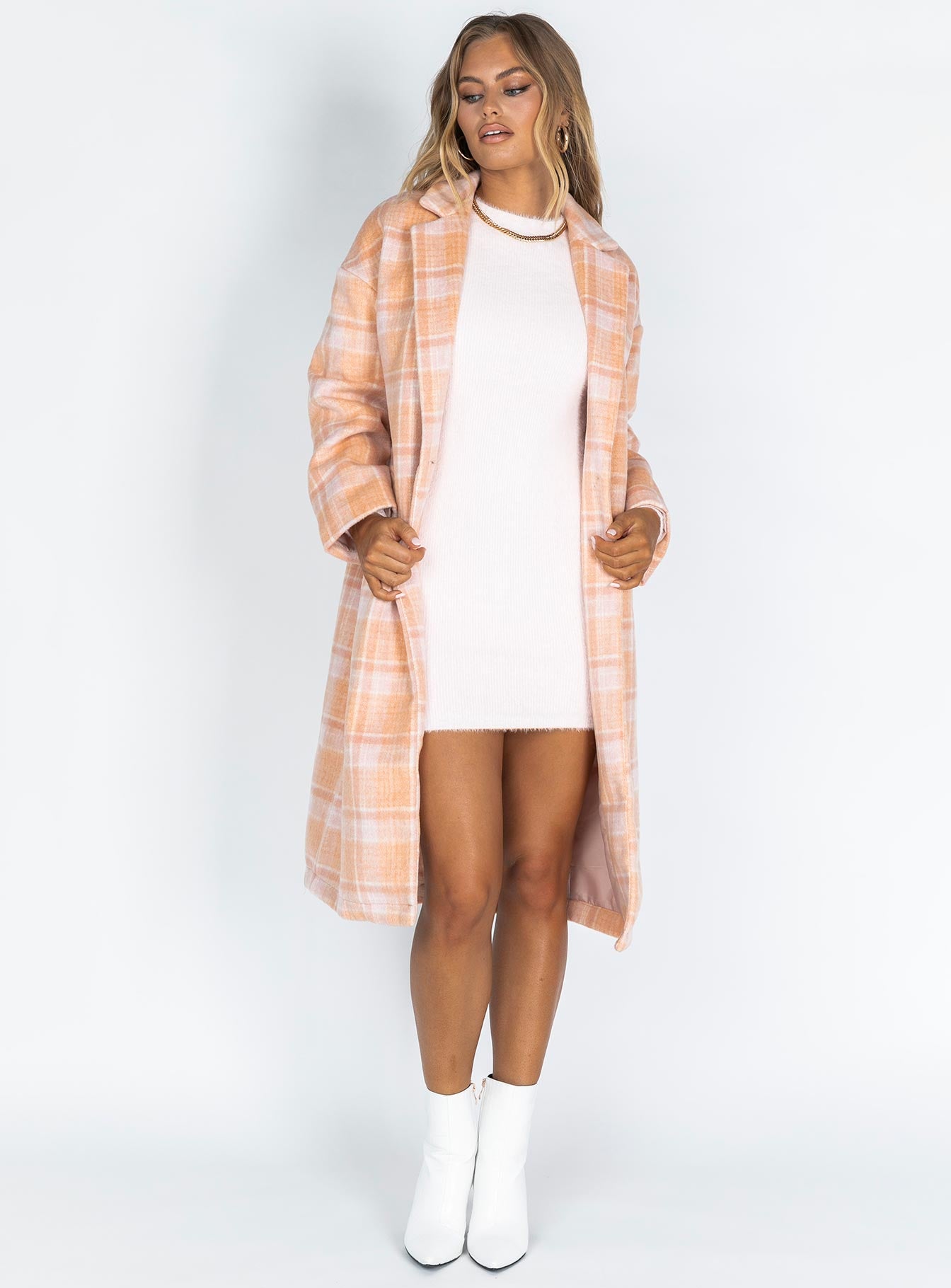 Penelope Coat Pink Check-Vipp Girl