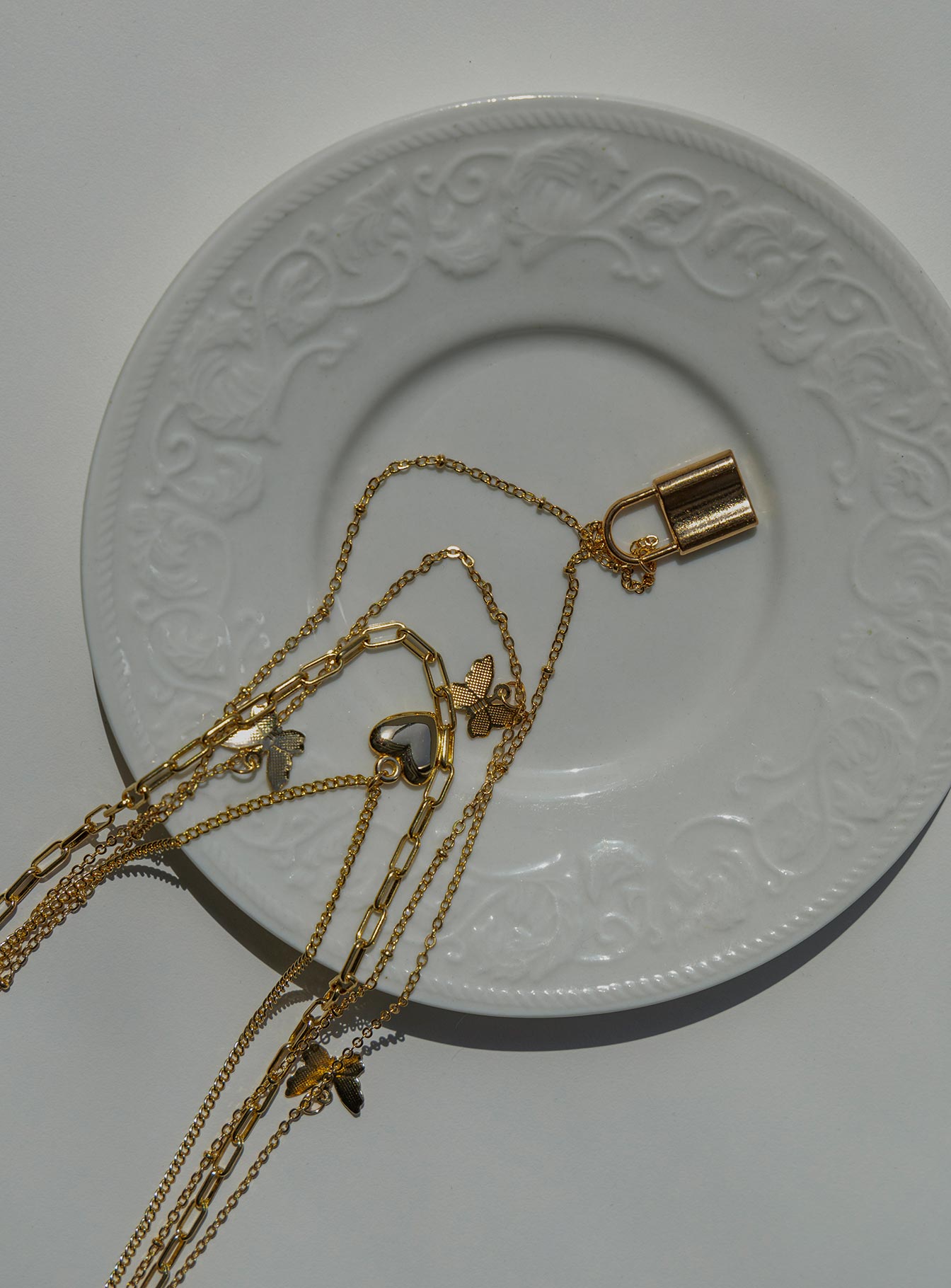 Malin Lock Necklace Gold-Vipp Girl