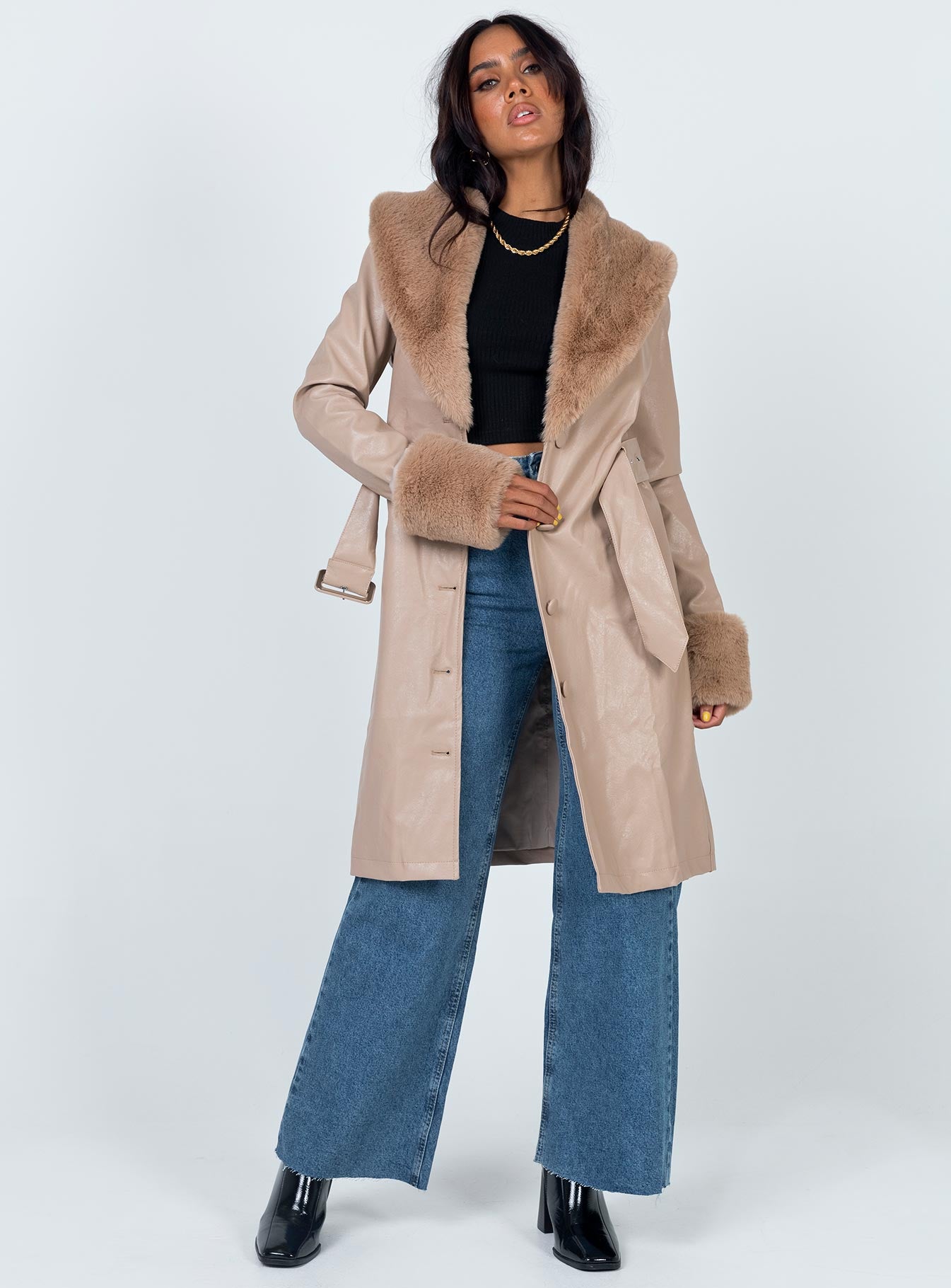 Brooklyn Long Coat Tan-Vipp Girl