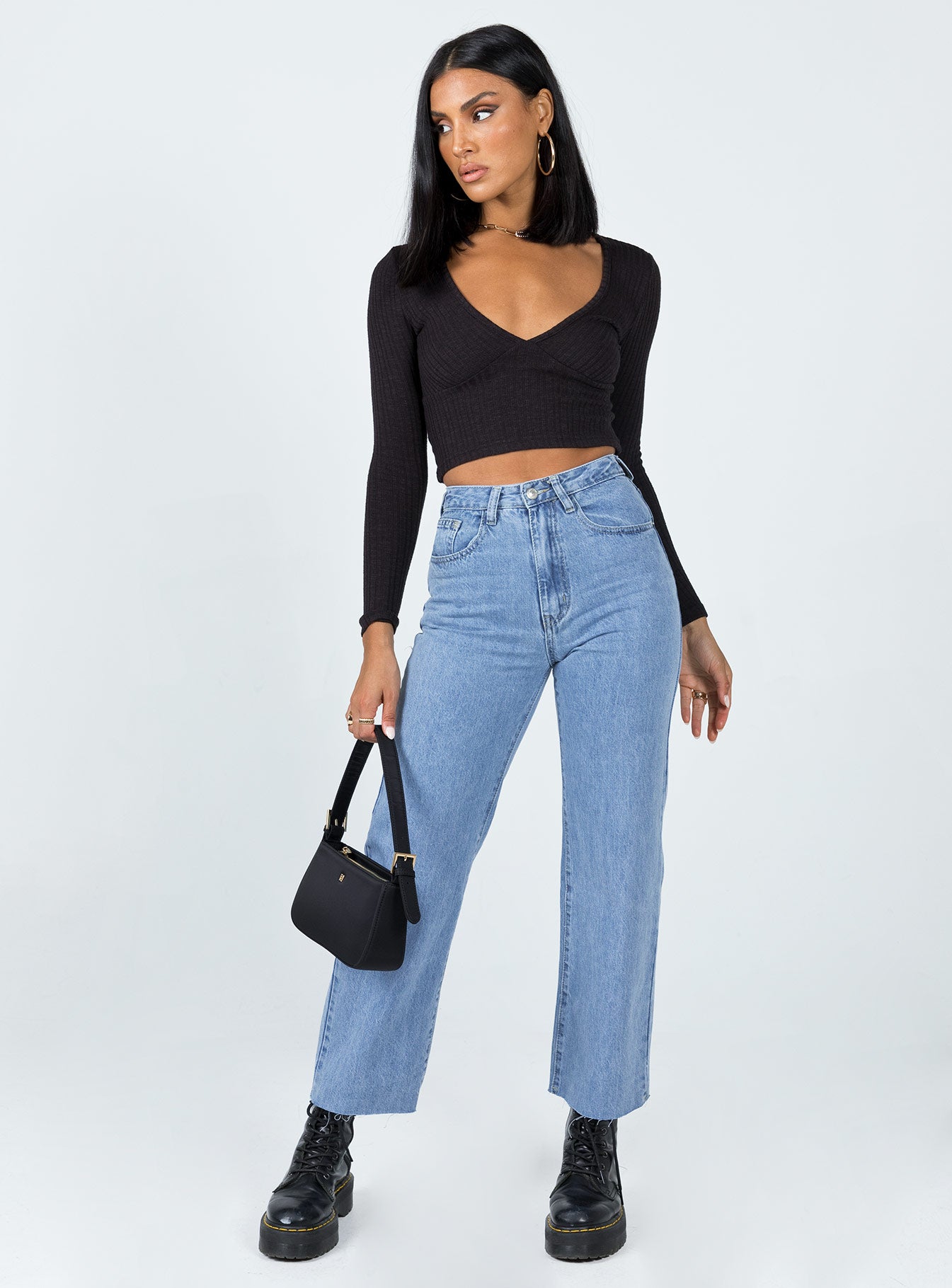 Damika Wide Leg Denim Jeans-Vipp Girl