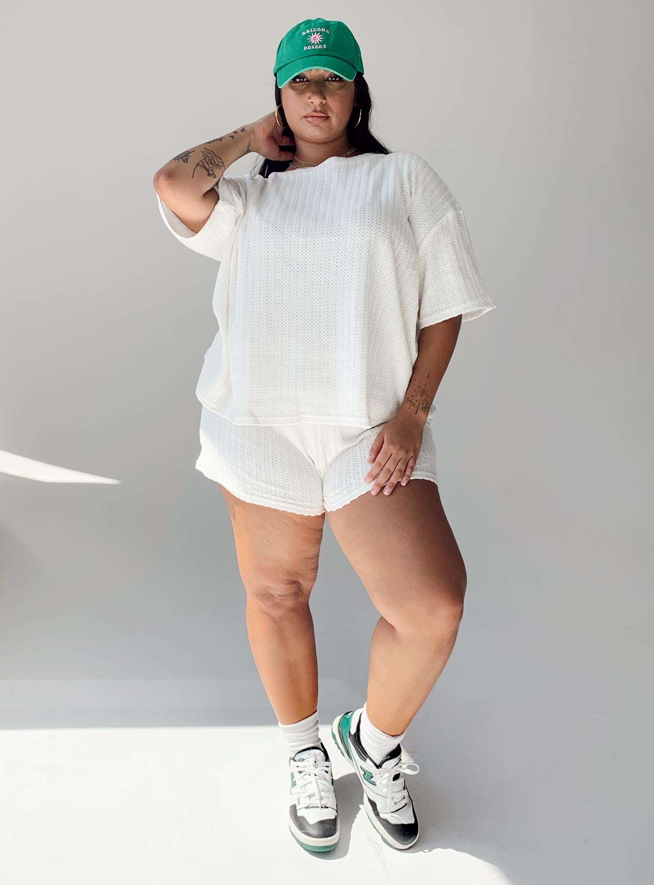 Cammie Knit Set White Curve-Vipp Girl