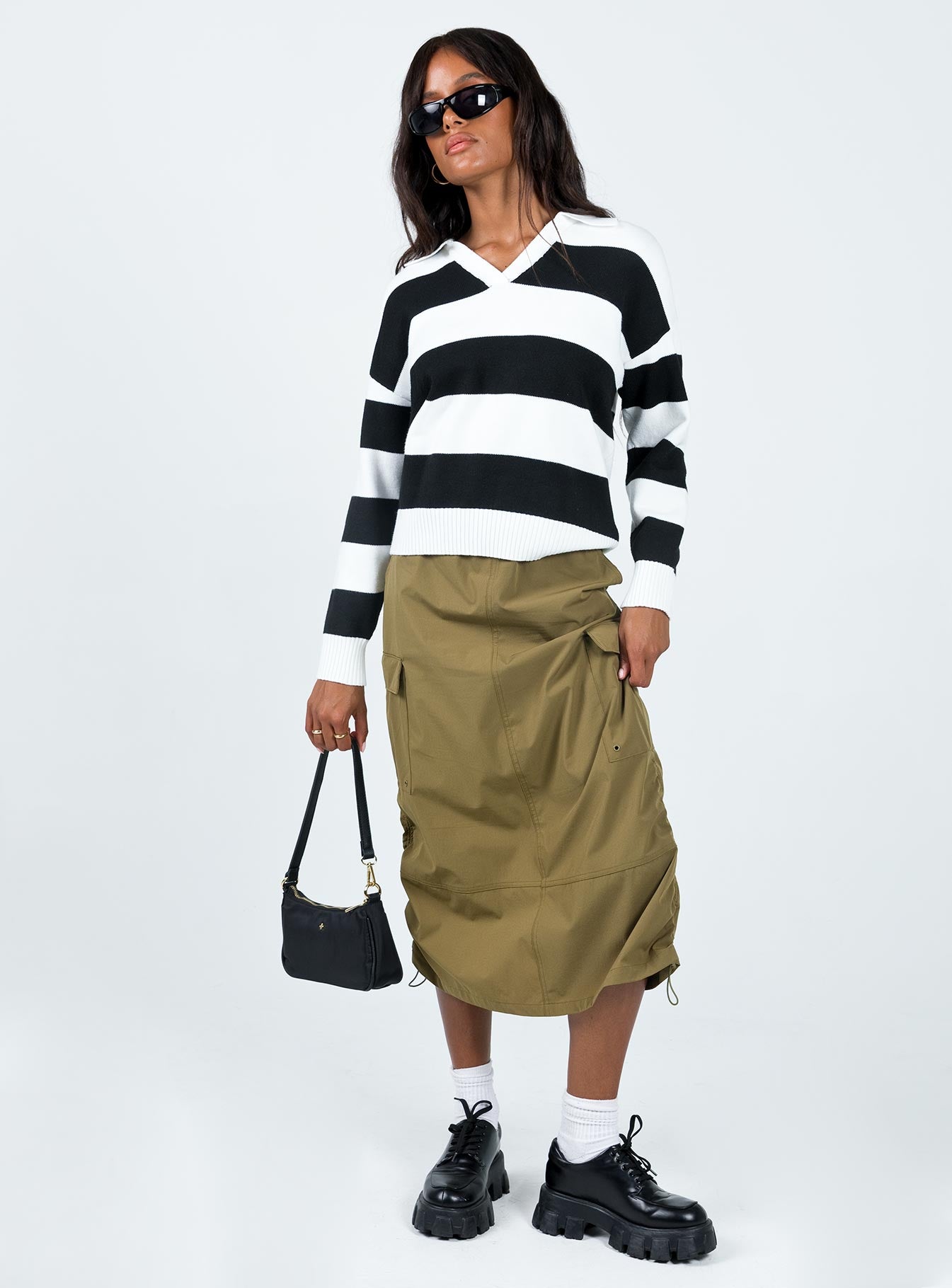 Caird Polo Sweater Black/White-Vipp Girl