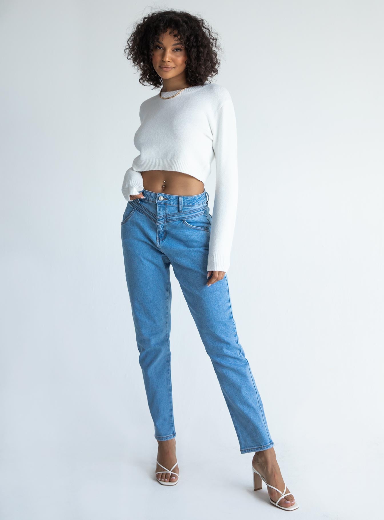 Leila Yolk Mom Denim Jeans-Vipp Girl