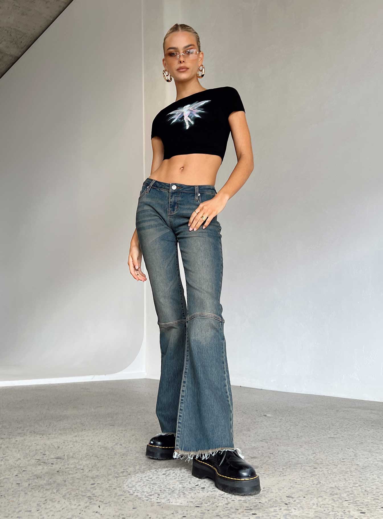 Carmella Low Waist Y2K Jeans Denim-Vipp Girl