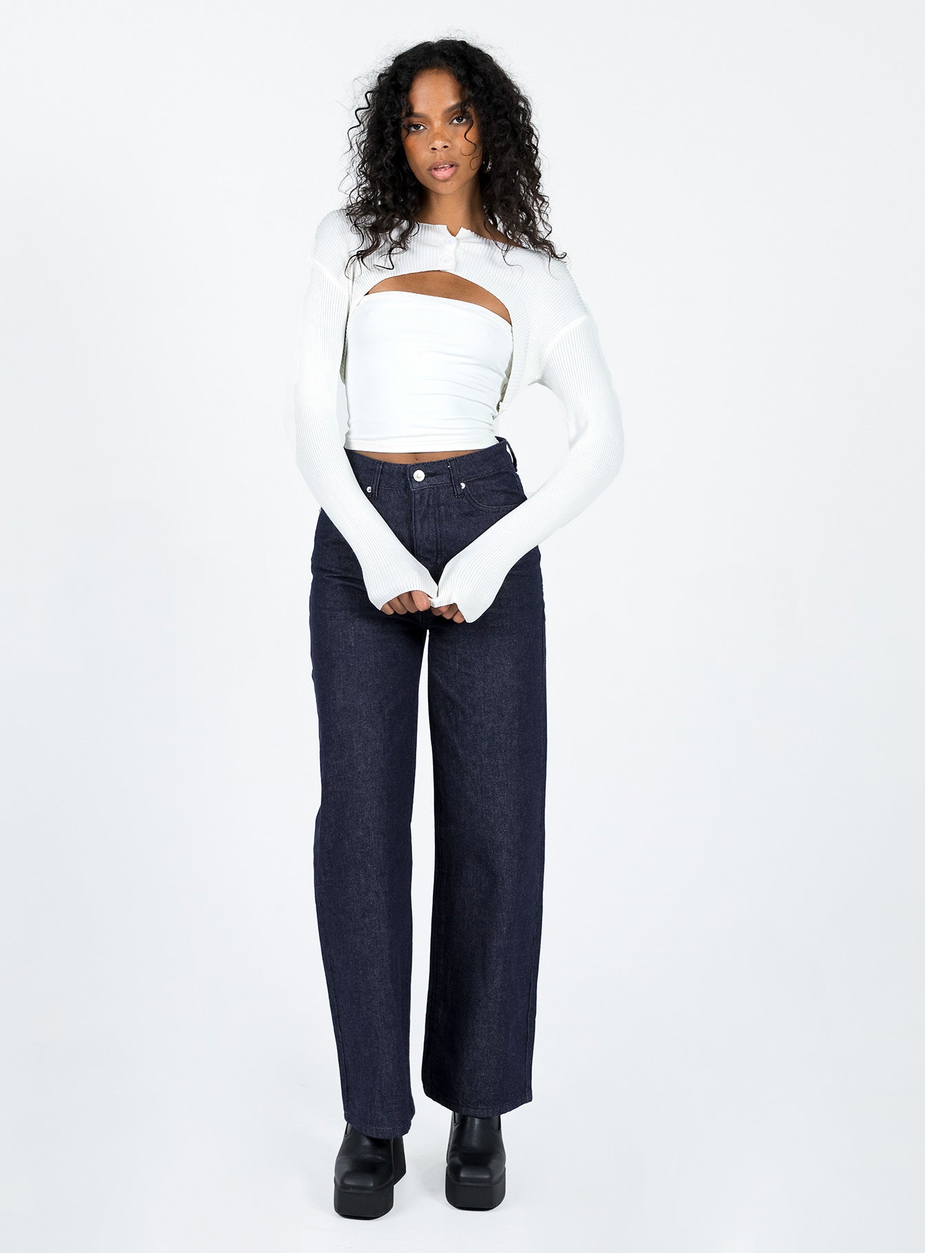 Linden Cardigan White-Vipp Girl