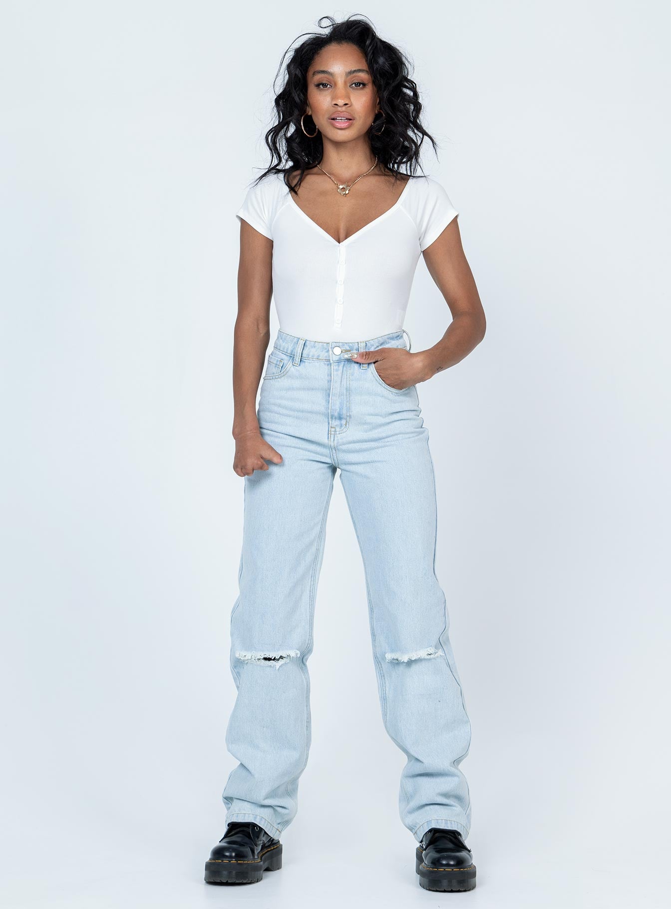 Bertie High Rise Wide Leg Jean-Vipp Girl