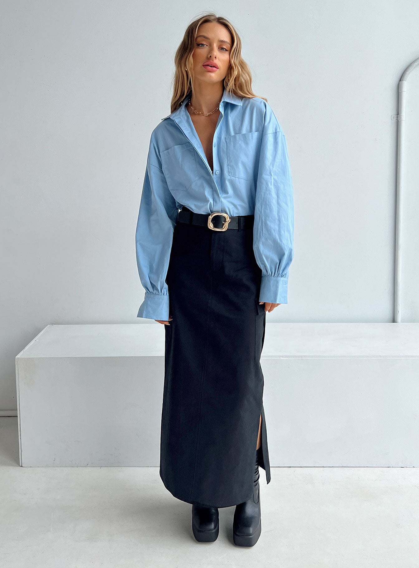 Datura Cargo Midi Skirt Black-Vipp Girl