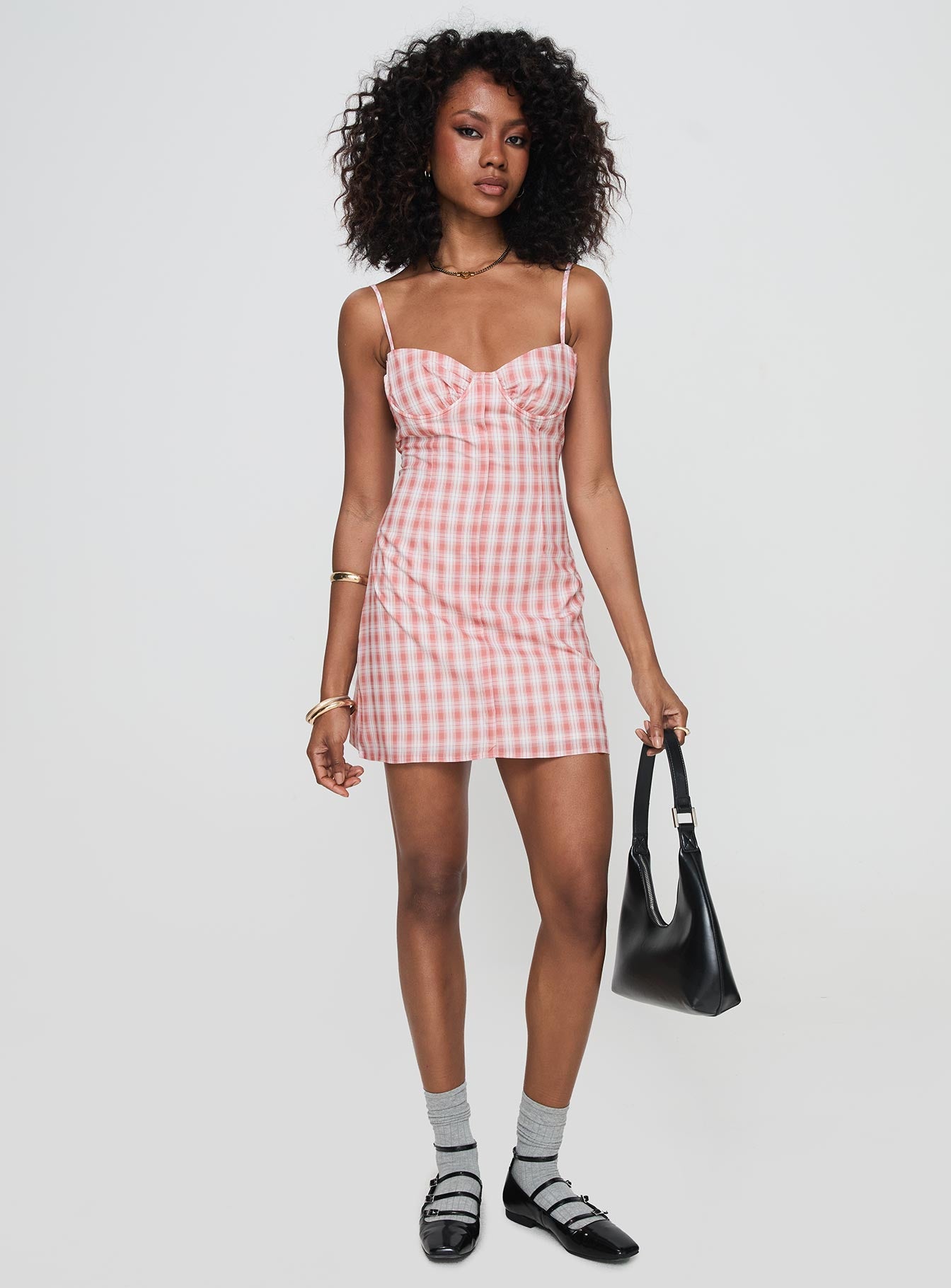 Poto Mini Dress Pink Check-Vipp Girl