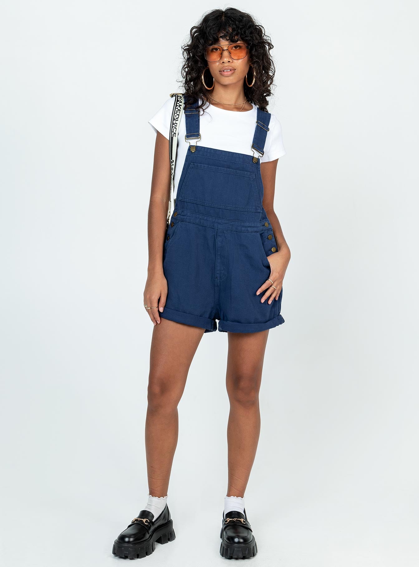 Kacey Short Overalls Navy-Vipp Girl