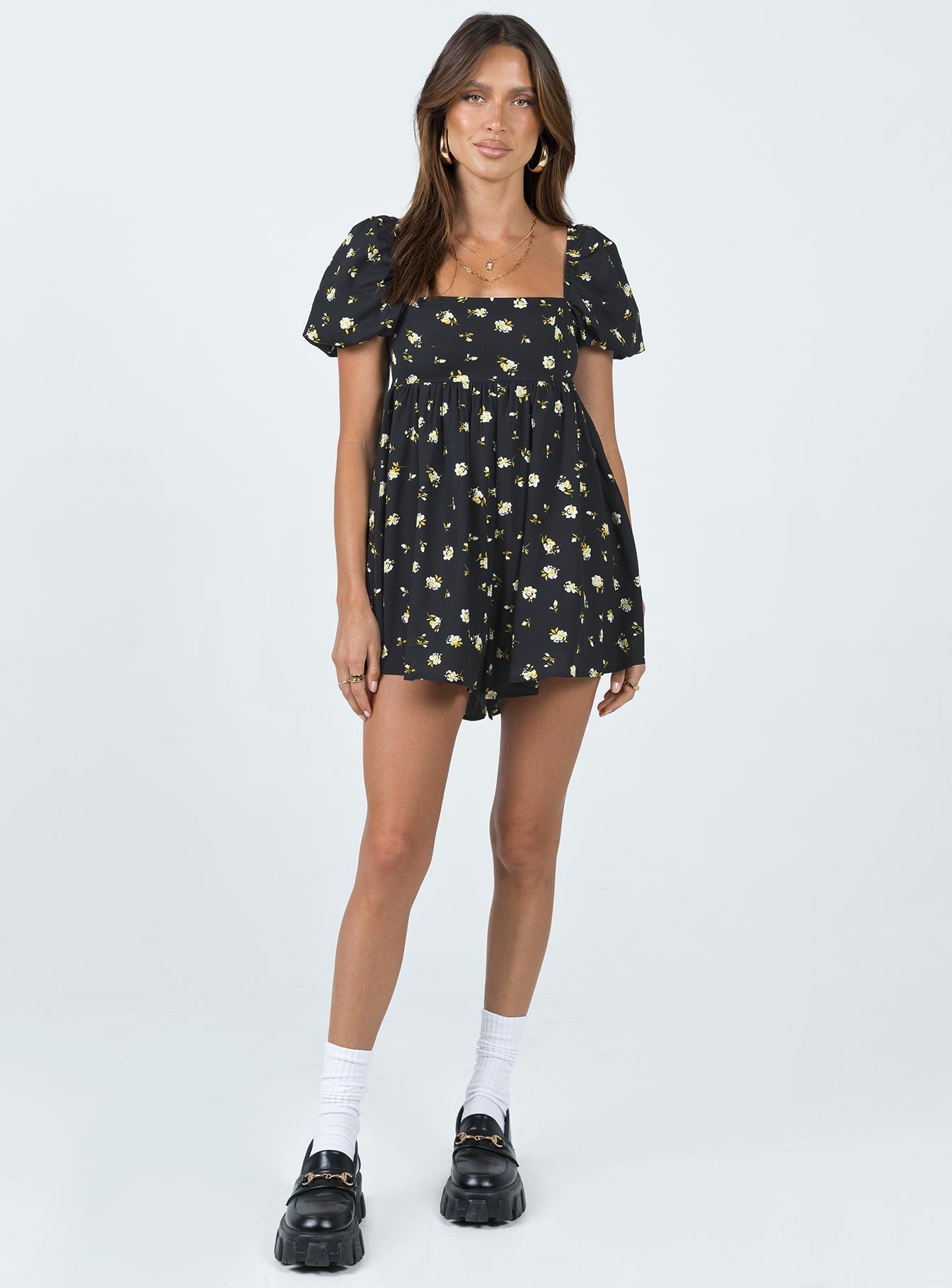 Lorna Romper Black Floral-Vipp Girl