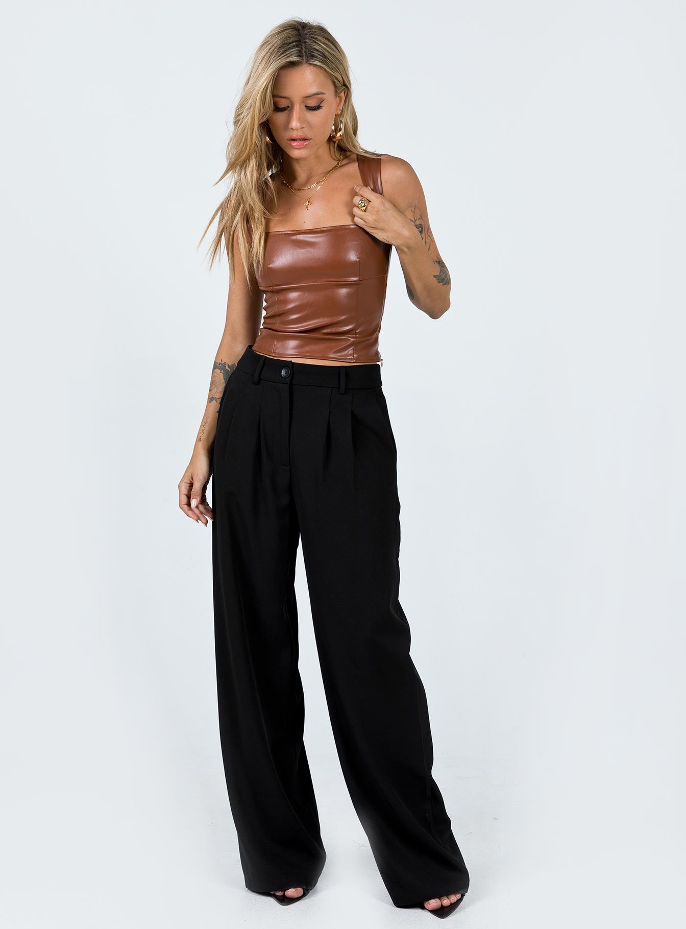 Brumby PU Top Brown-Vipp Girl