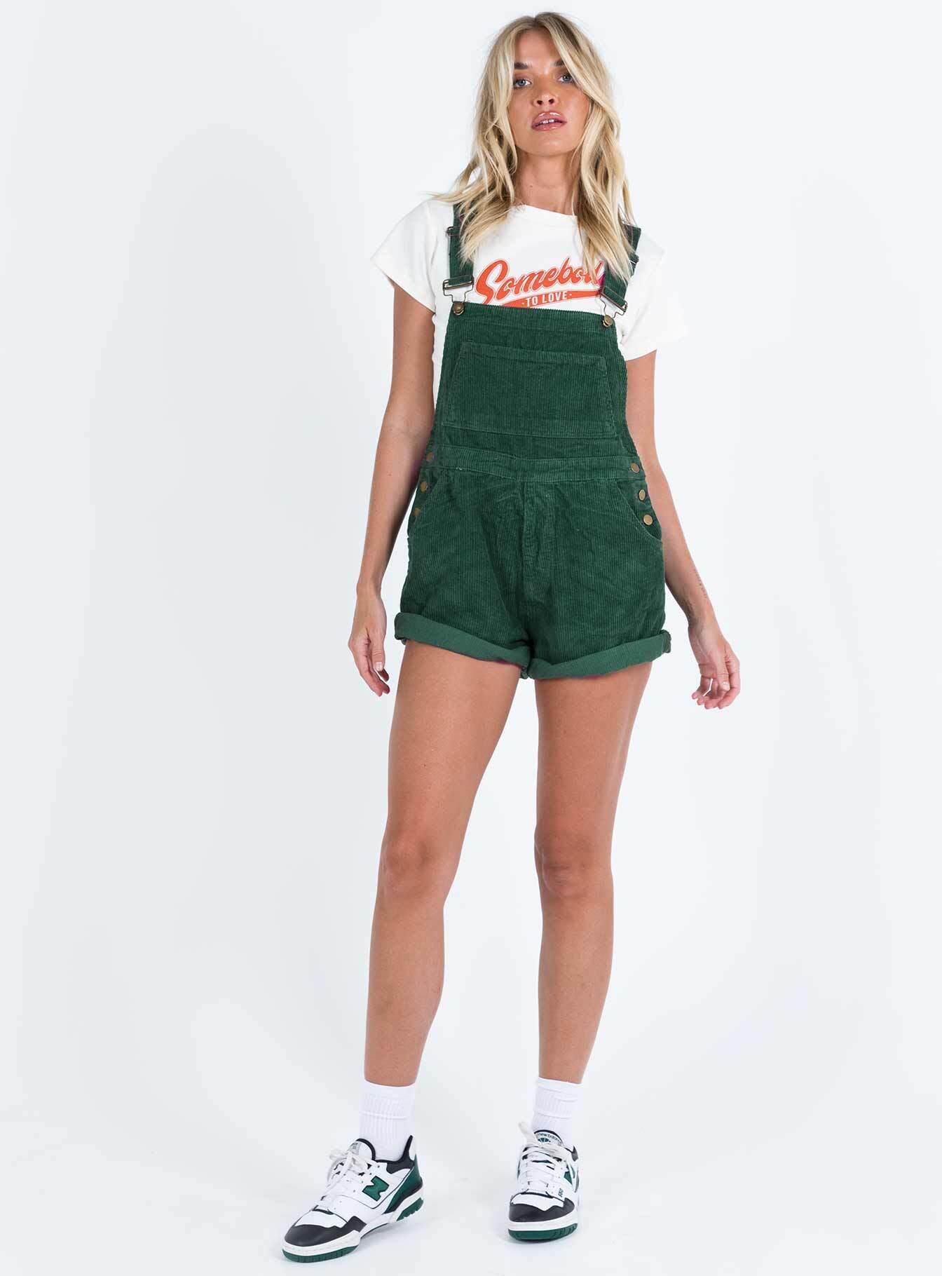 Kacey Short Overalls Khaki Tall-Vipp Girl