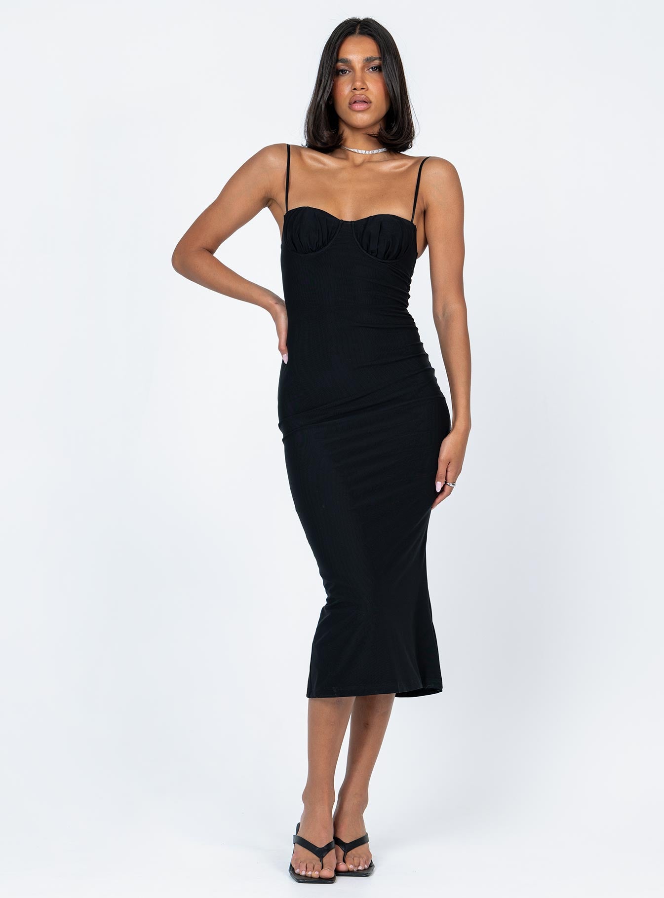 Fe Midi Dress Black-Vipp Girl