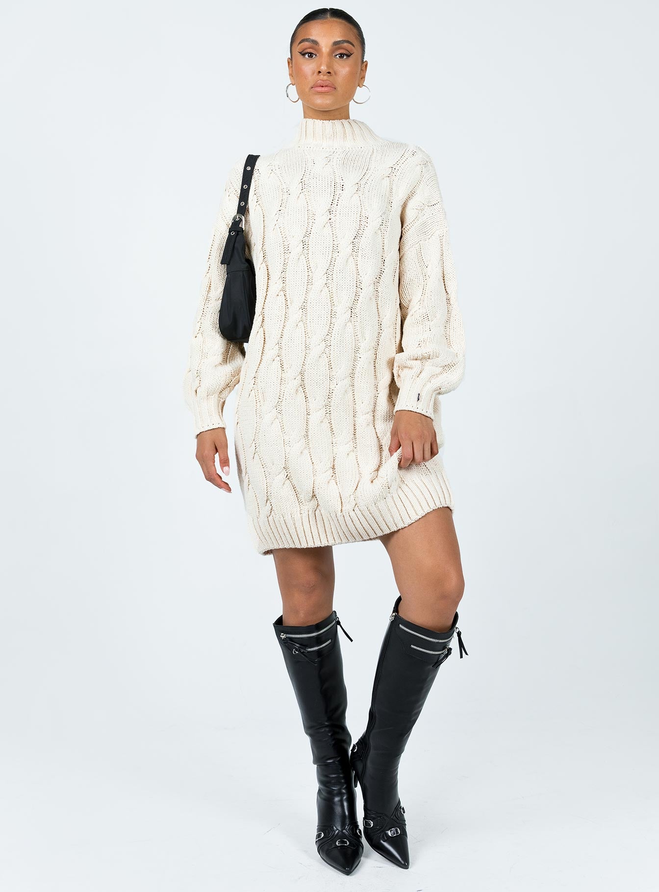 Corthay Sweater Mini Dress Cream-Vipp Girl