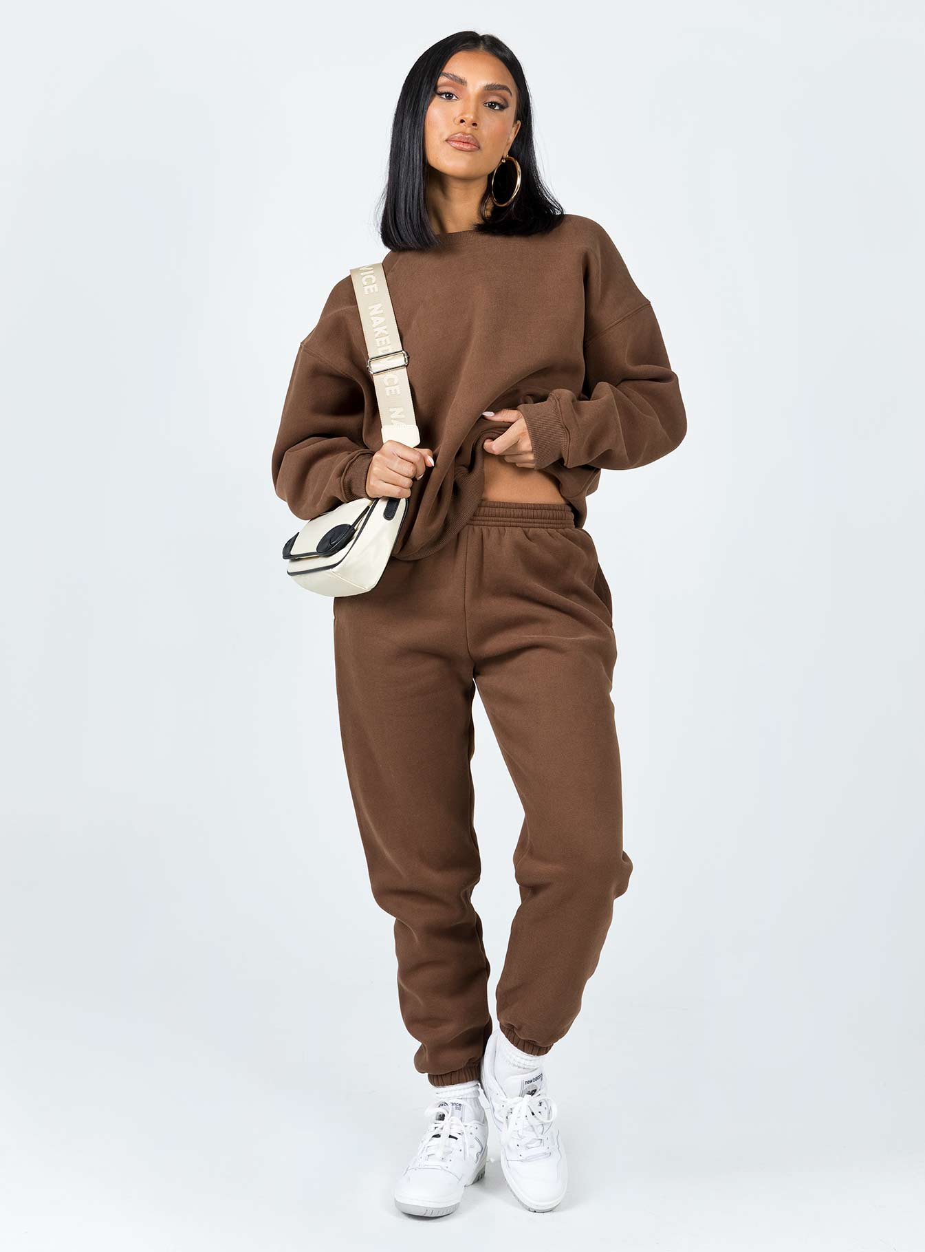 Club Basic Crewneck Sweatshirt Brown-Vipp Girl