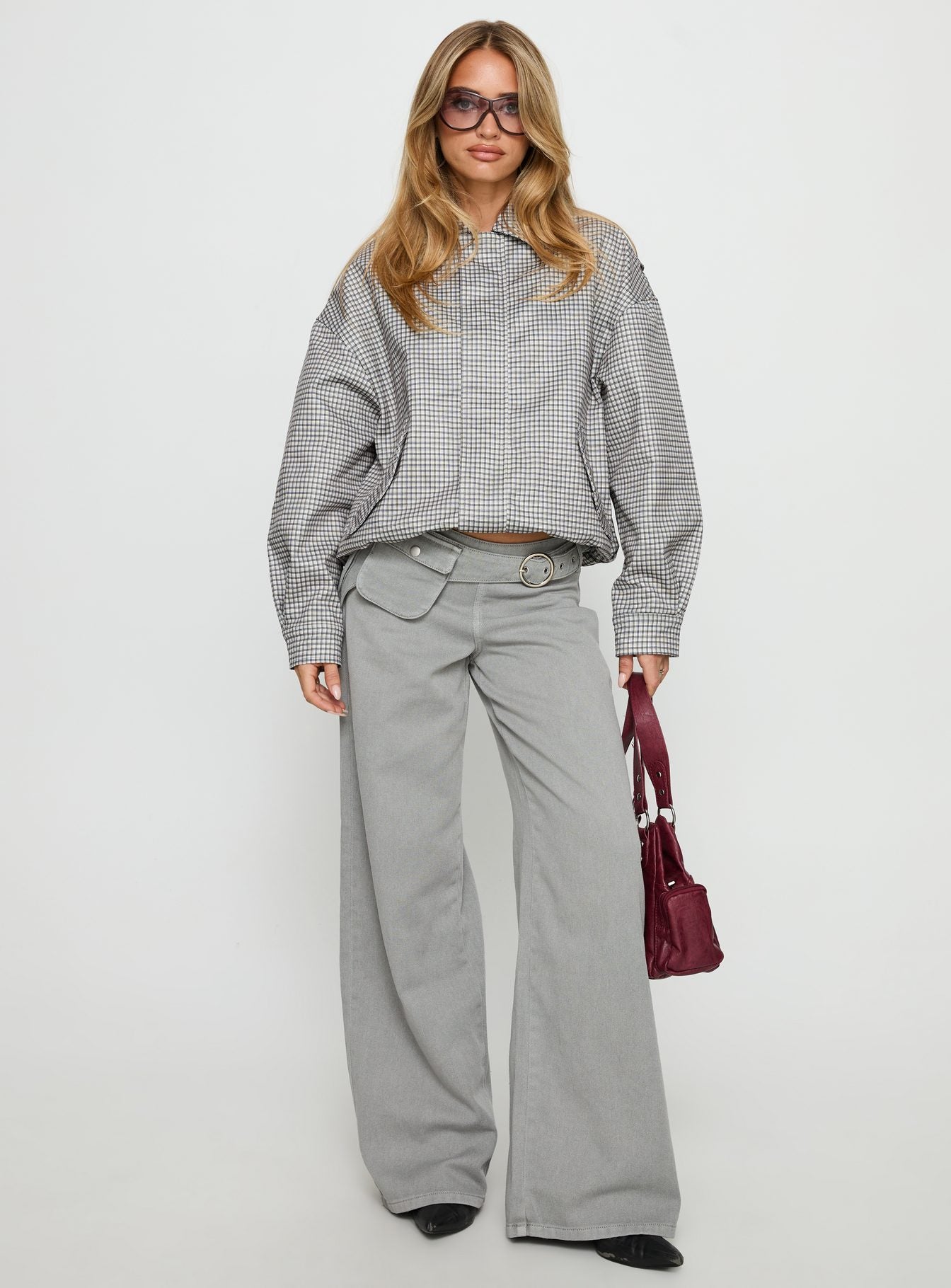 Kenny Bomber Jacket Cream Check-Vipp Girl