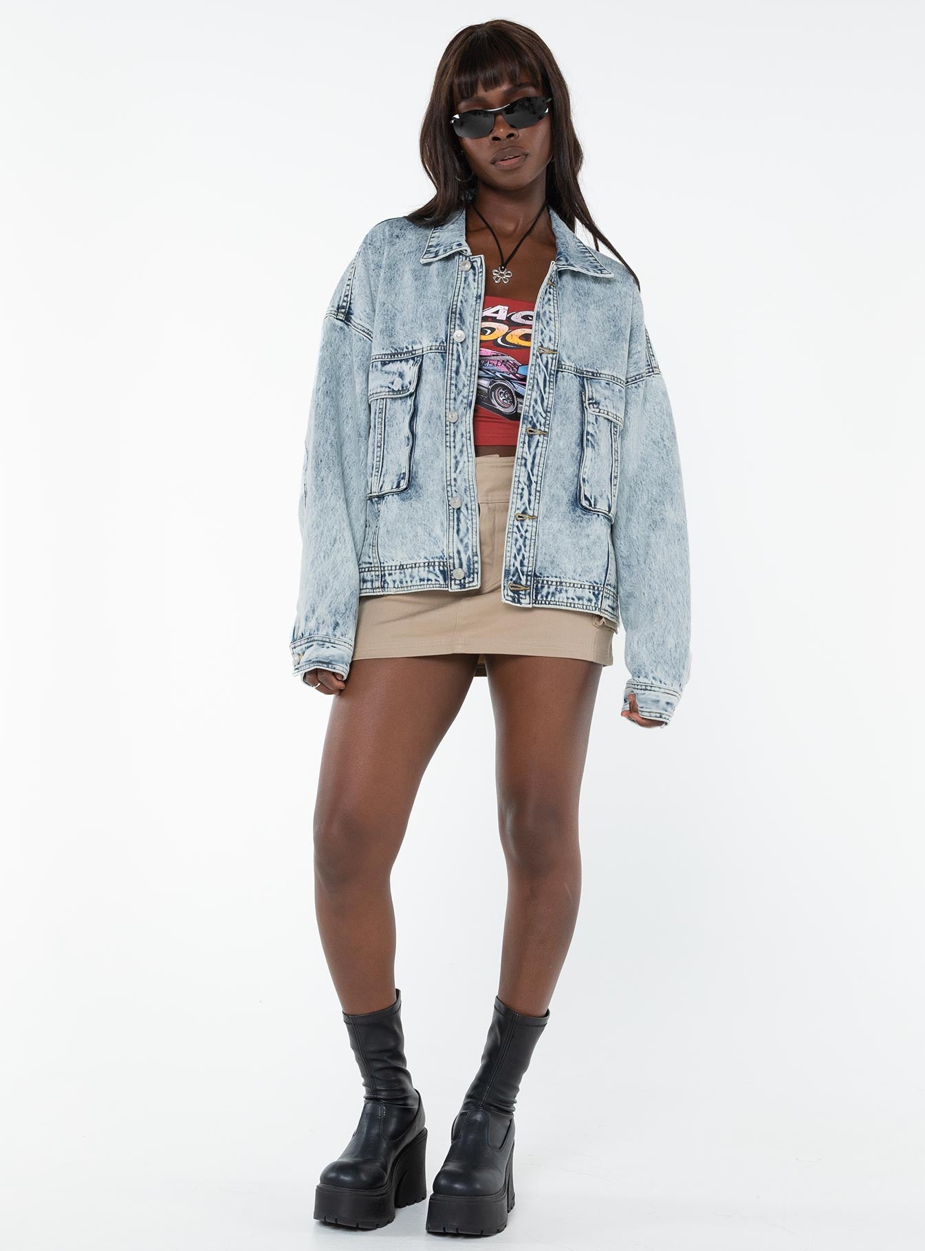 Kier Oversized Jacket Denim Light Wash-Vipp Girl